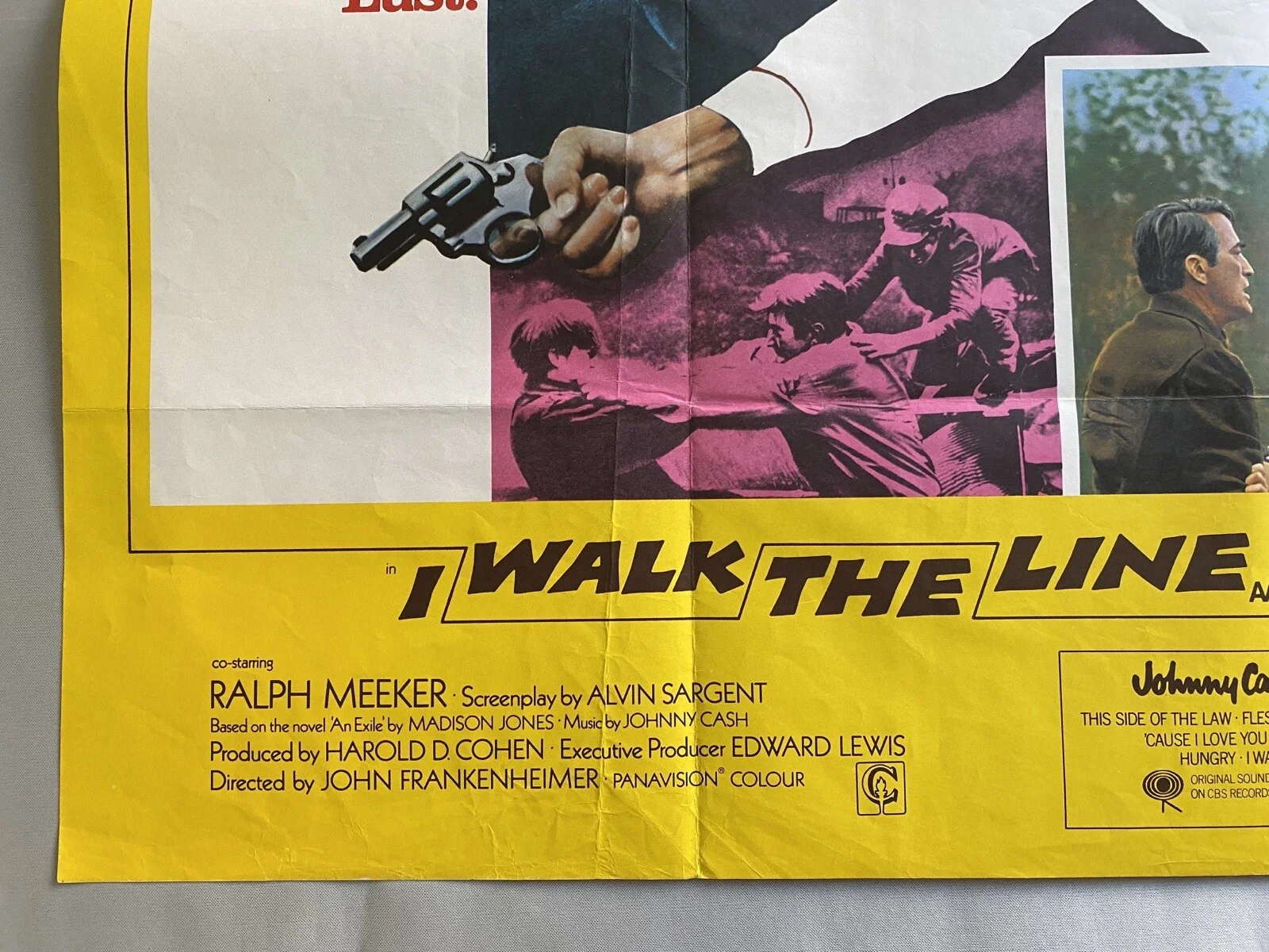 I WALK THE LINE / YOU CANT WIN 'EM ALL UK QUAD (30"x 40") ORIGINAL CINEMA POSTER, изображение 4