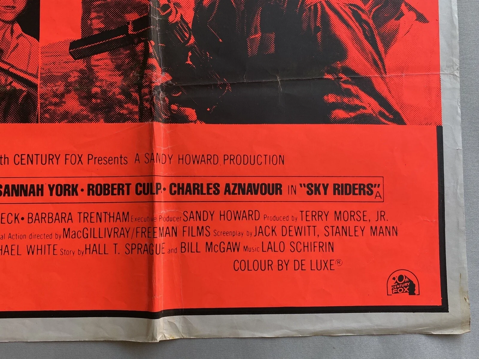 THE POSEIDON ADVENTURE / SKYRIDERS UK QUAD (30"x 40") ORIGINAL CINEMA POSTER, изображение 2