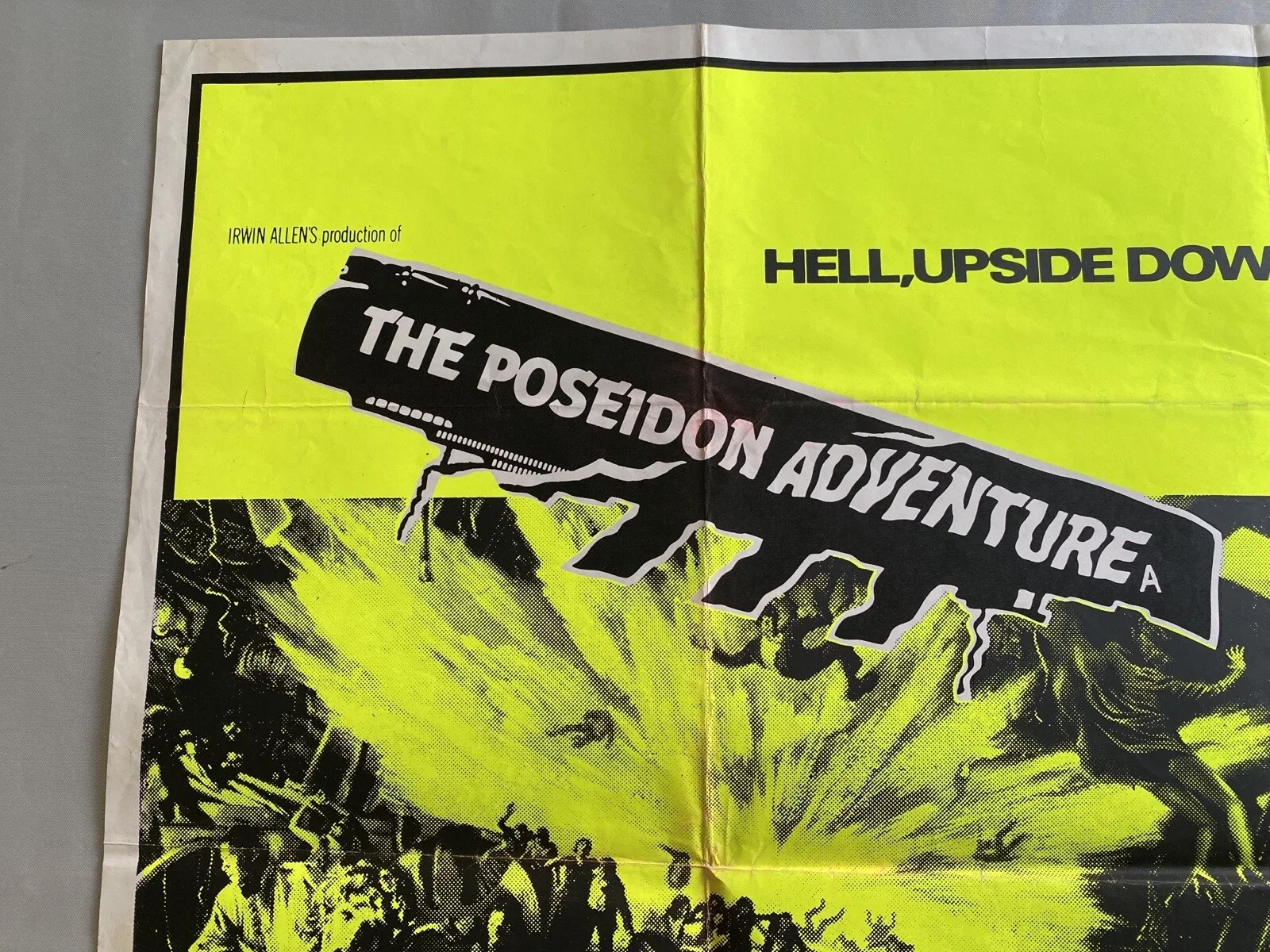 THE POSEIDON ADVENTURE / SKYRIDERS UK QUAD (30"x 40") ORIGINAL CINEMA POSTER, изображение 5