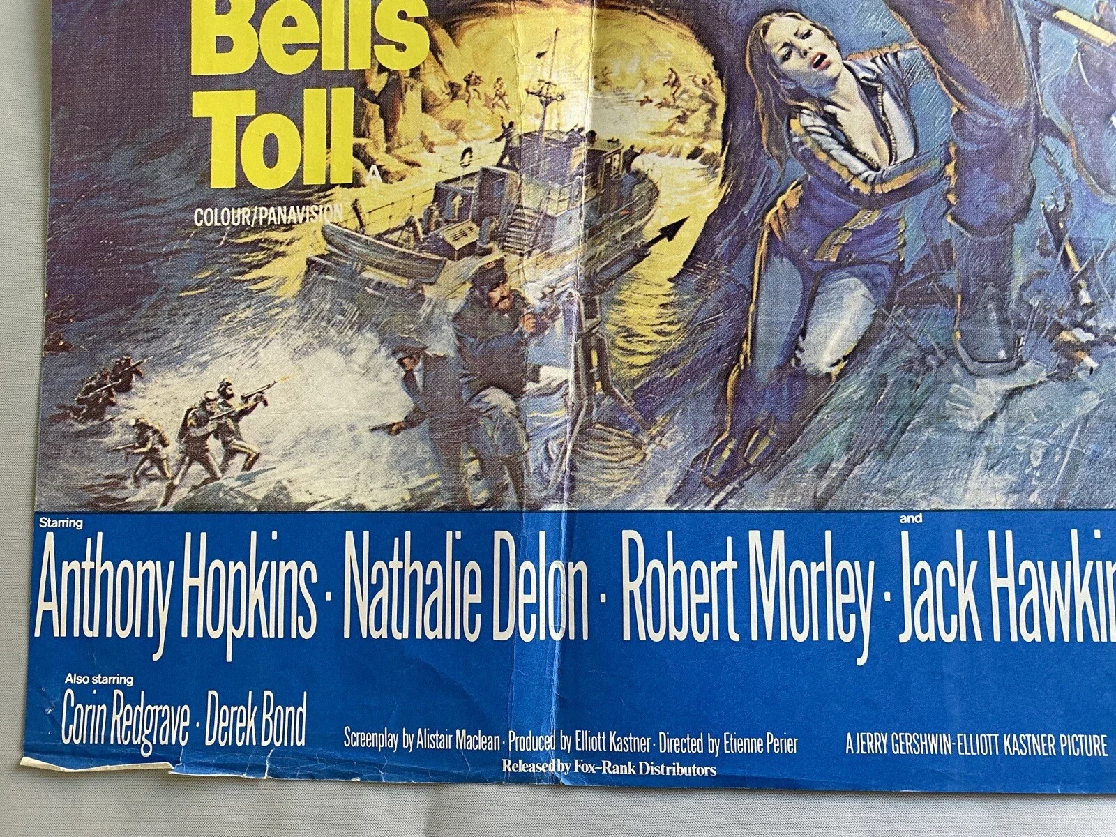 EIGHT BELLS TOLL / PUPPET ON A CHAIN UK QUAD (30"x 40") ORIGINAL CINEMA POSTER, изображение 3