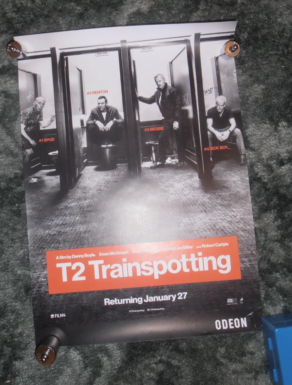 TRAINSPOTTING 2 EWAN McGREGOR 2017 ROLLED ORIGINAL ODEON MINI FILM POSTER VG+, image 4