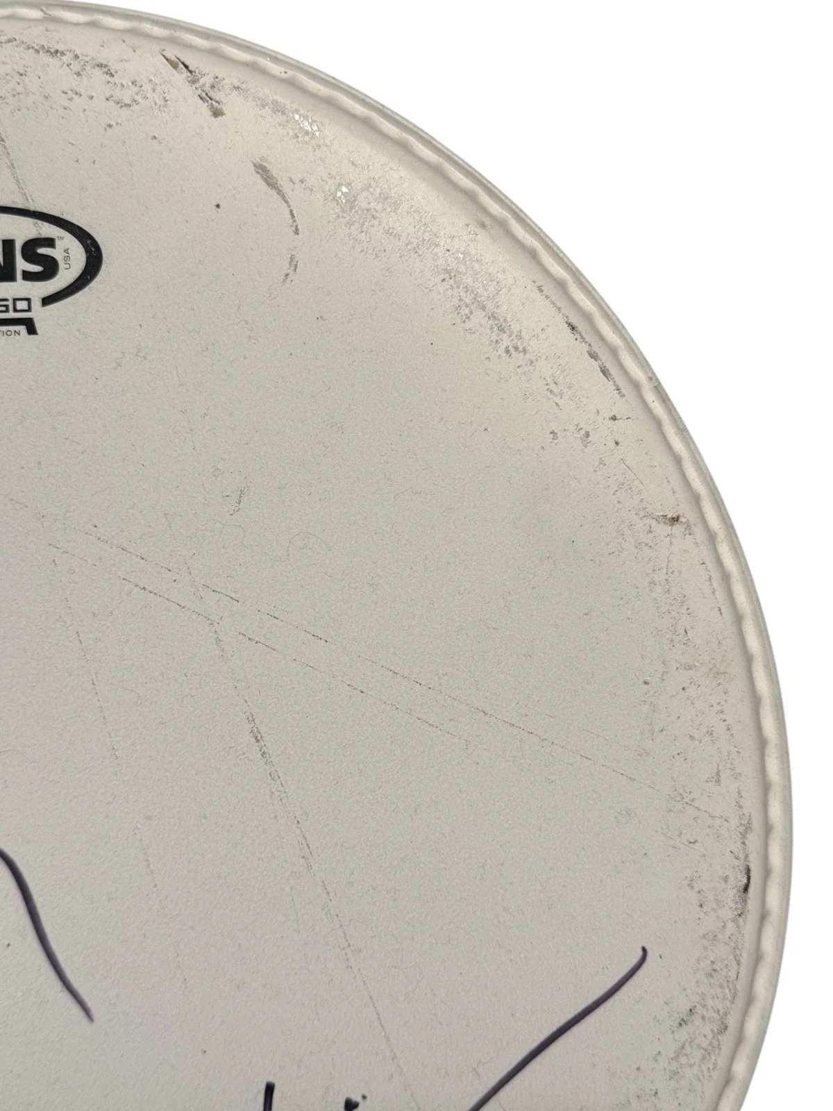 Miles Teller, J.K Simmons — MILES TELLER & J.K. SIMMONS SIGNED AUTOGRAPH WHIPLASH DRUMHEAD BECKETT BN96869, image 3