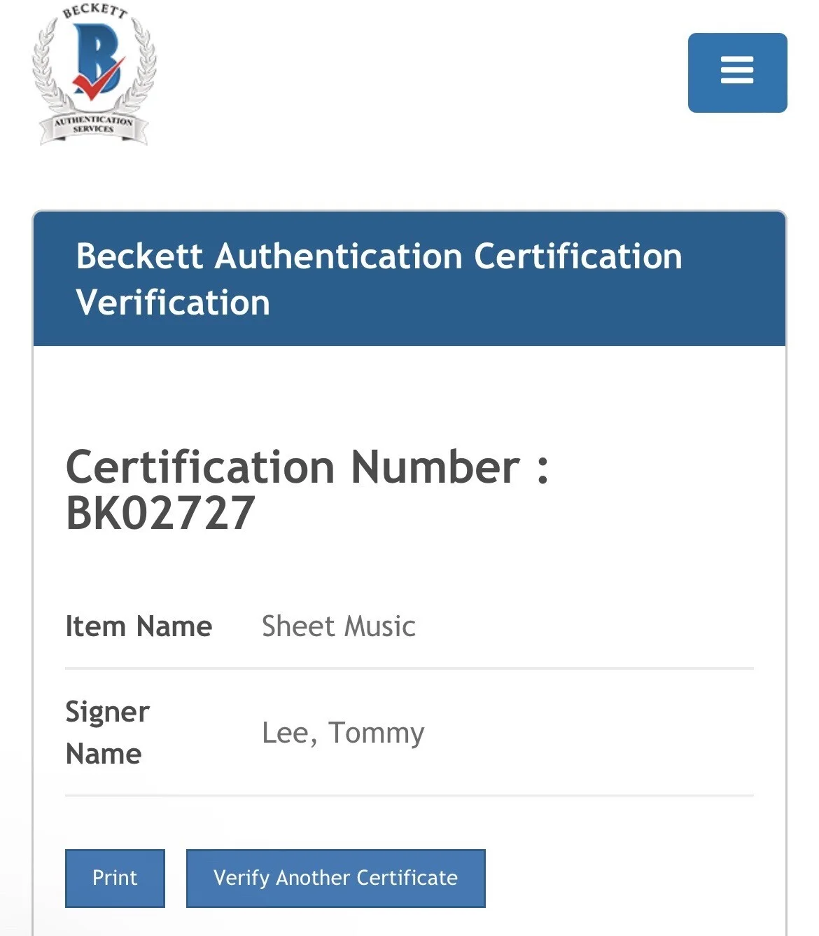 TOMMY LEE SIGNED MOTLEY CRUE KICKSTART MY HEART 8.5X11 MUSIC SHEET BECKETT (A), изображение 3