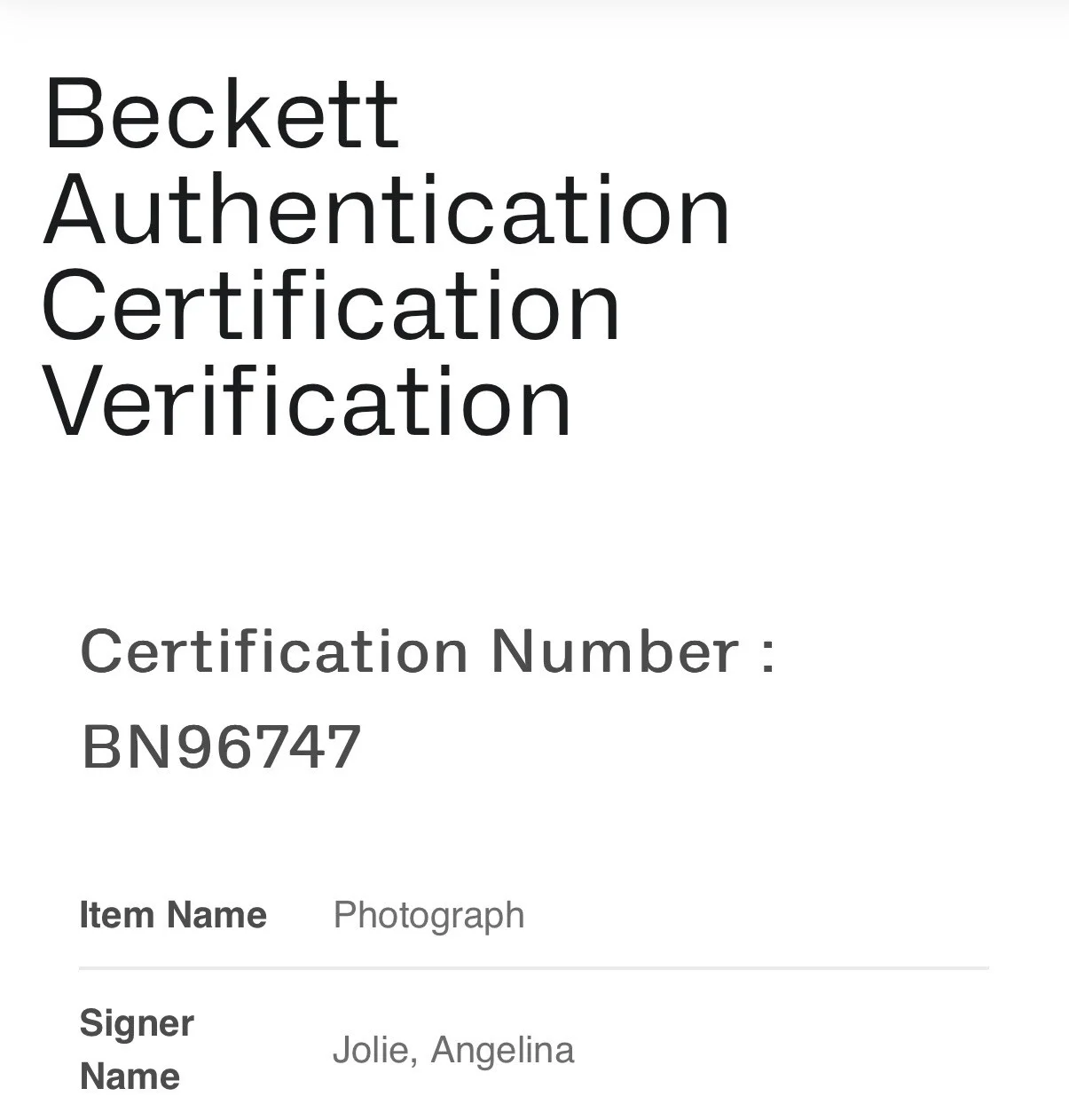 Angelina Jolie — ANGELINA JOLIE SIGNED AUTOGRAPHED 11x14 PHOTO SEXY BECKETT BN96747, изображение 4