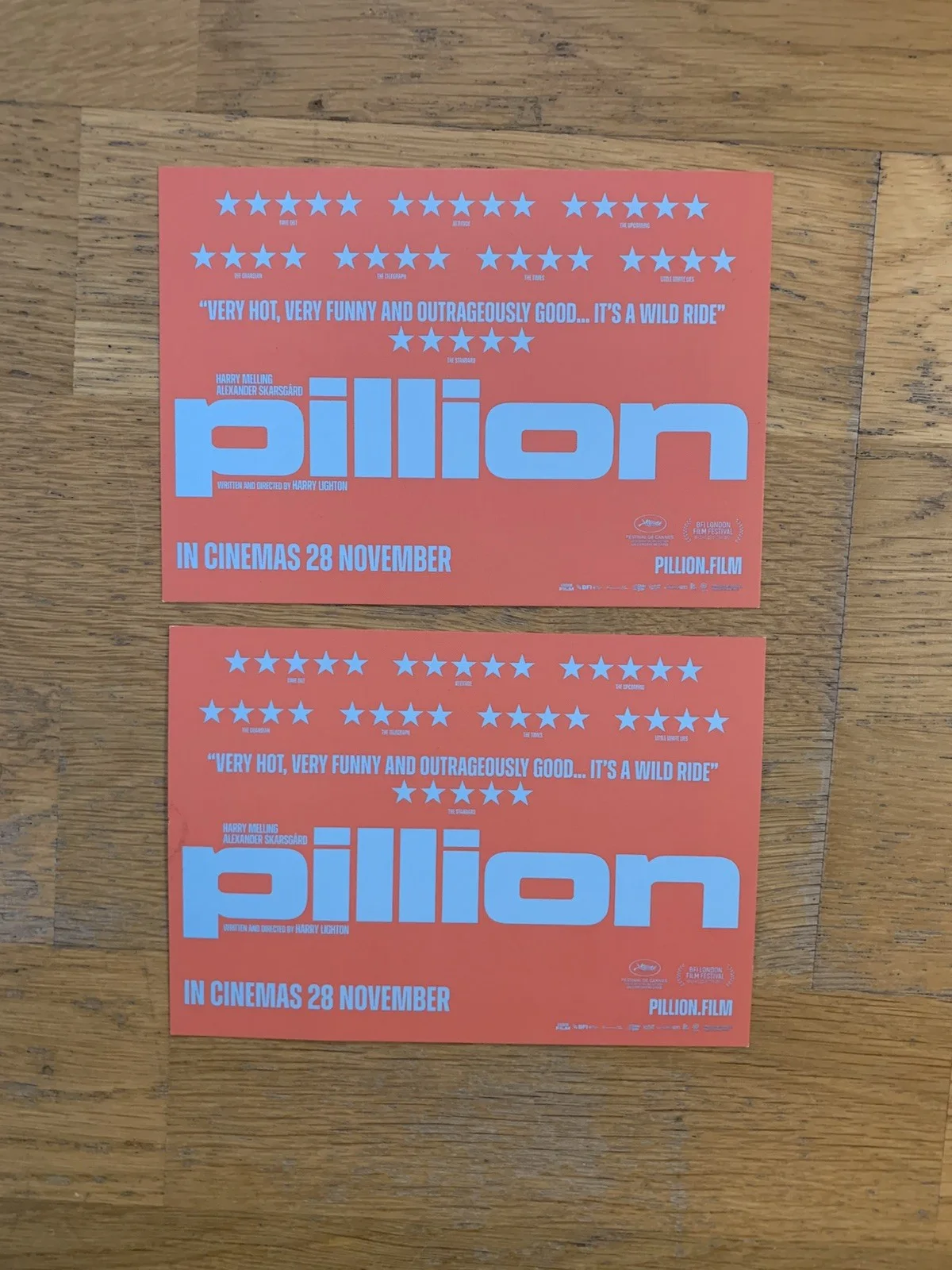 Pillion Movie Film Postcards x 2 - Alexander Skarsgard Harry Melling, изображение 2