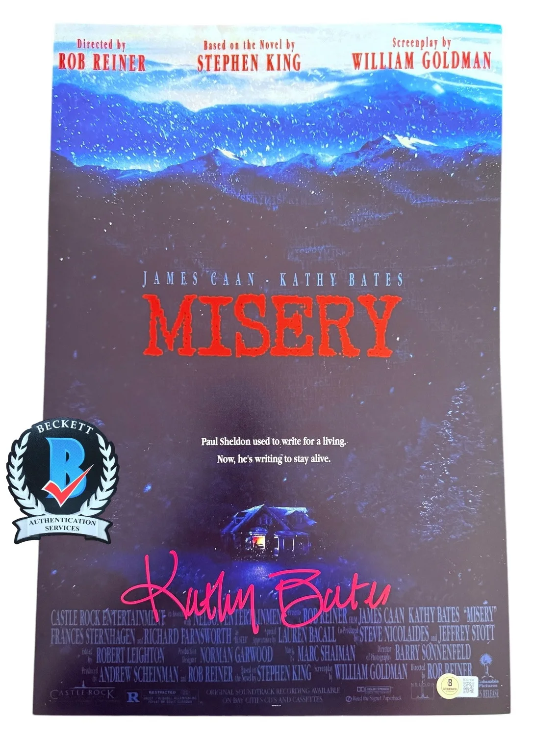 Kathy Bates — KATHY BATES SIGNED AUTOGRAPH MYSERY12x18 PHOTO BECKETT BQ97108