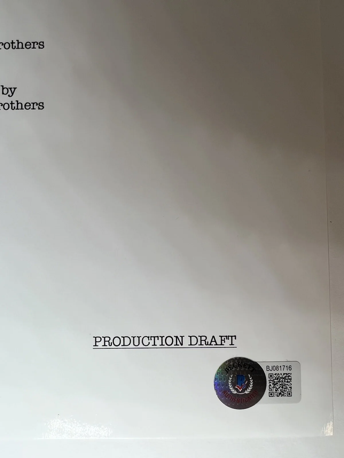 Jamie Campbell Bower — JAMIE CAMPBELL BOWER SIGNED AUTOGRAPH AUTOGRAPHED SCRIPT COVER BECKETT #BJ081716, image 4