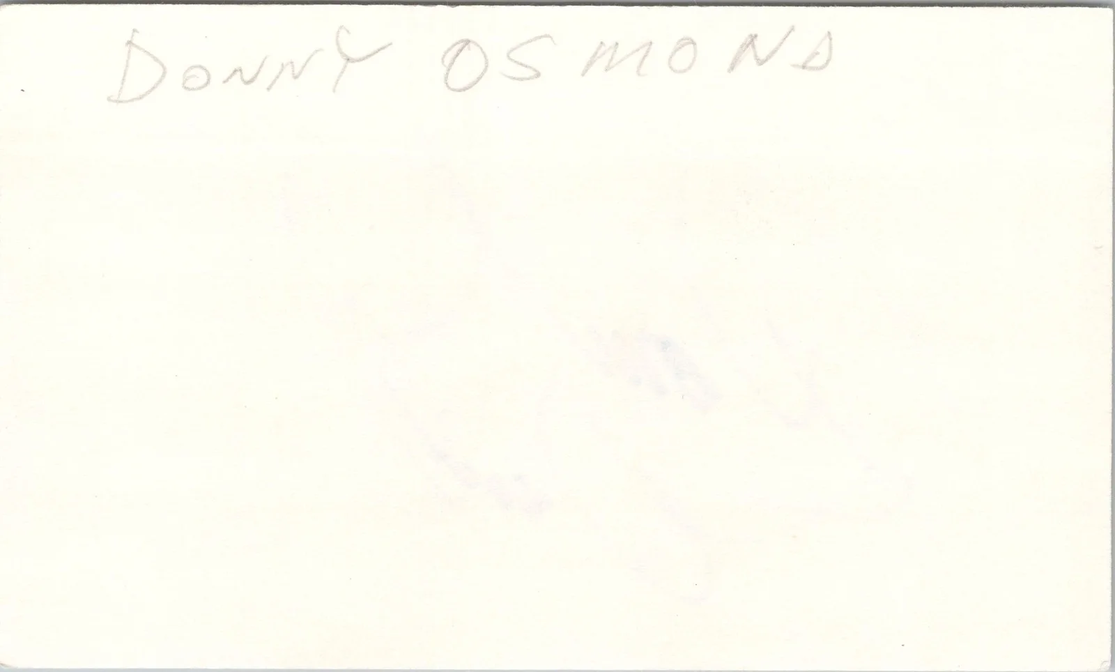 Donny Osmond — Donny Osmond Signed 3x5 Index Card The Osmonds Autographed, image 2
