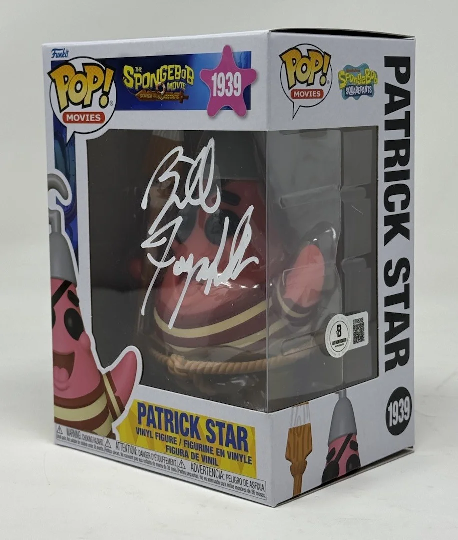 Bill Fagerbakke — Bill Fagerbakke Signed Spongebob Squarepants Patrick Star Funko Pop Beckett COA, изображение 3