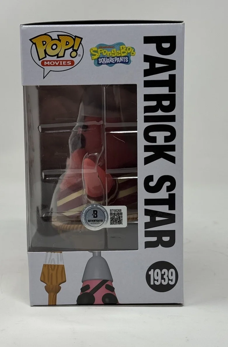 Bill Fagerbakke — Bill Fagerbakke Signed Spongebob Squarepants Patrick Star Funko Pop Beckett COA, изображение 4