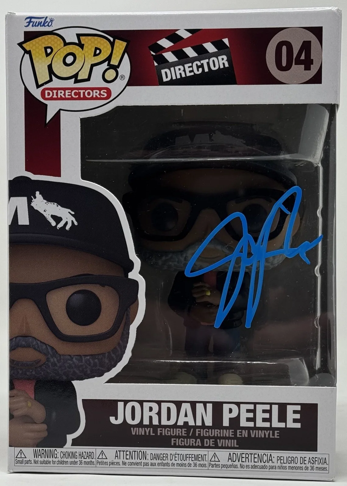 Jordan Peele — Jordan Peele Signed Autograph Funko Pop Director #04 Get Out Nope Us Beckett COA