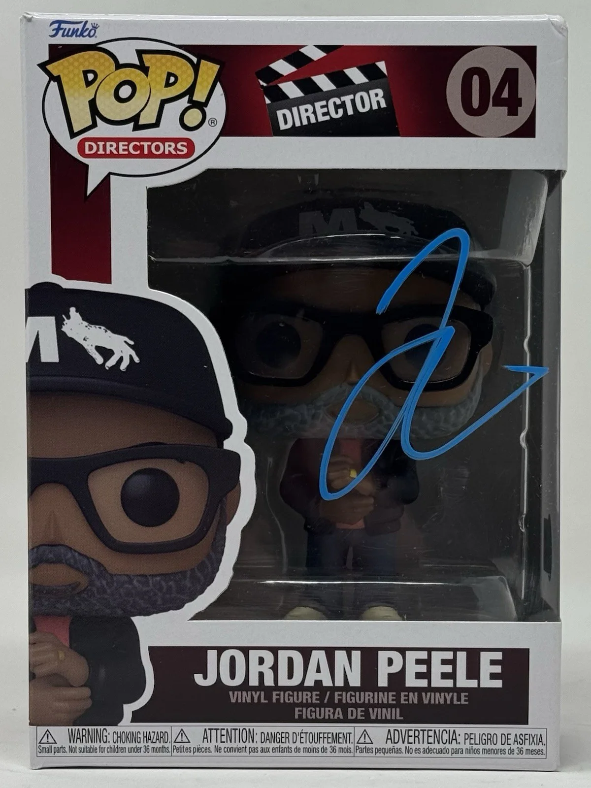 Jordan Peele — Jordan Peele Signed Autograph Funko Pop Director #04 Get Out Nope Us Beckett COA