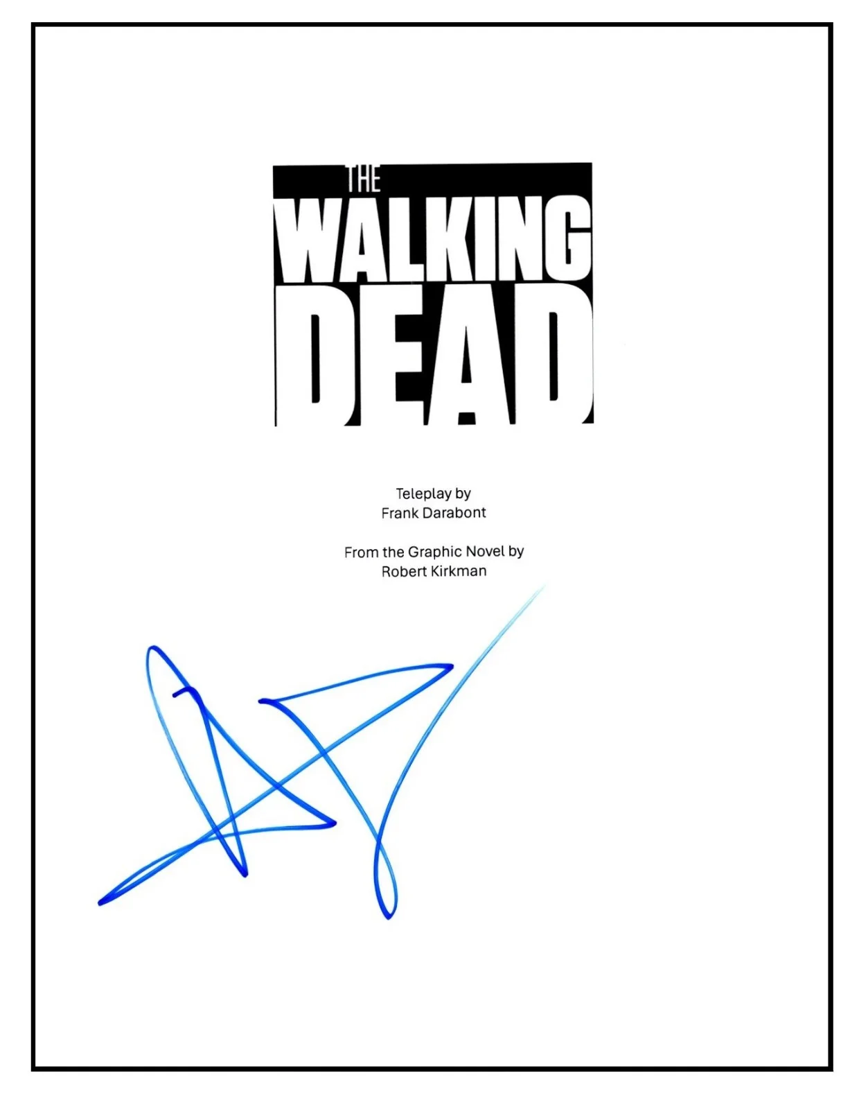 Andrew Lincoln — Andrew Lincoln Signed Autograph The Walking Dead Script with Exact Photo Proof, image 3