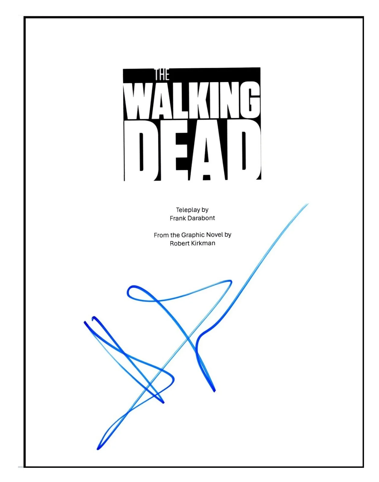 Andrew Lincoln — Andrew Lincoln Signed Autograph The Walking Dead Script with Exact Photo Proof, image 3