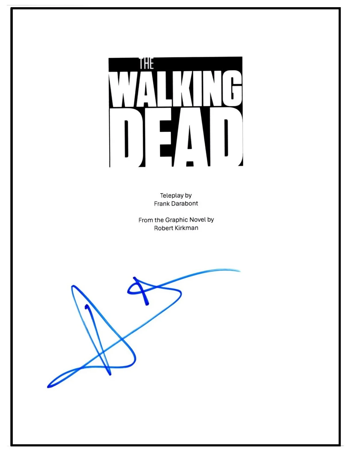 Andrew Lincoln — Andrew Lincoln Signed Autograph The Walking Dead Script with Exact Photo Proof, image 3