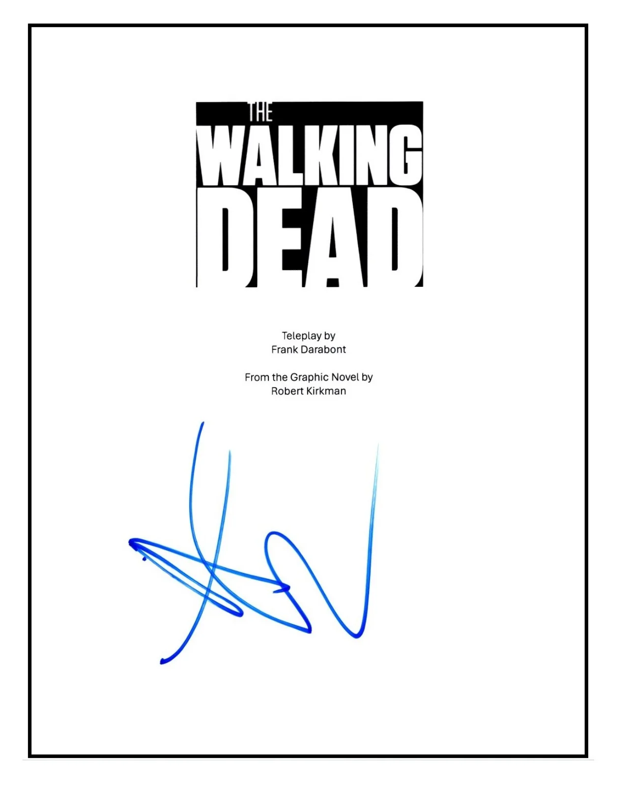 Andrew Lincoln — Andrew Lincoln Signed Autograph The Walking Dead Script with Exact Photo Proof, image 3