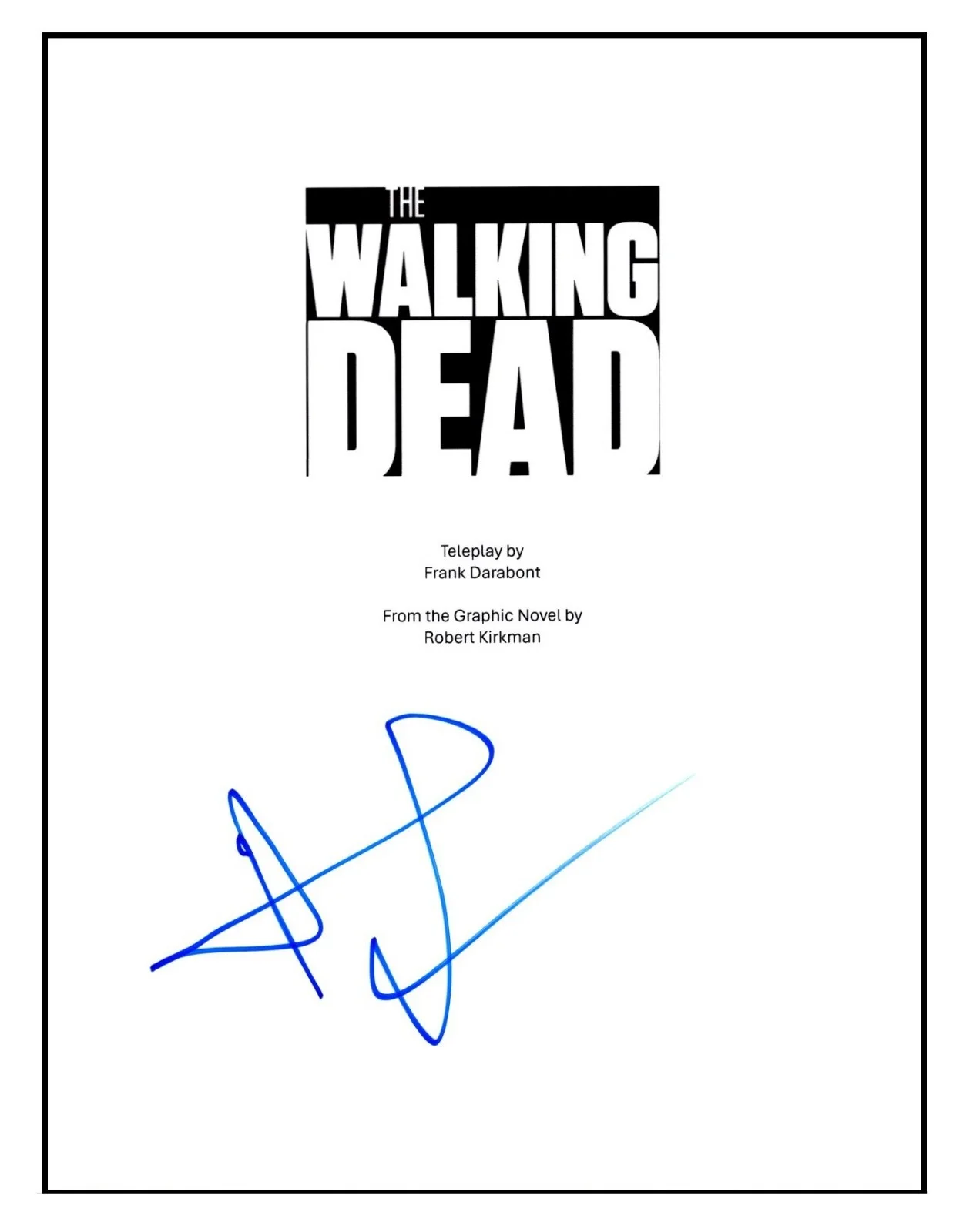Andrew Lincoln — Andrew Lincoln Signed Autograph The Walking Dead Script with Exact Photo Proof, image 3