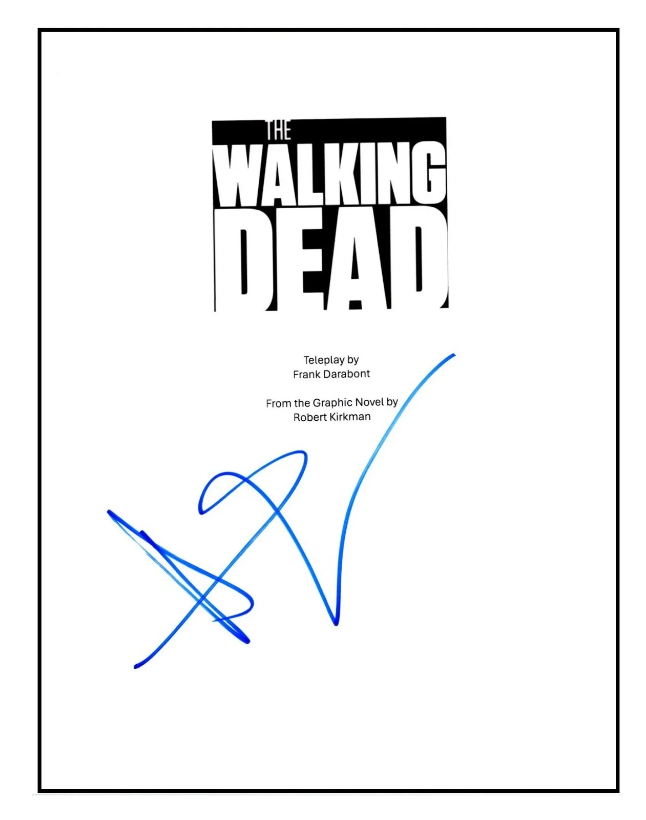 Andrew Lincoln — Andrew Lincoln Signed Autograph The Walking Dead Script with Exact Photo Proof, image 3