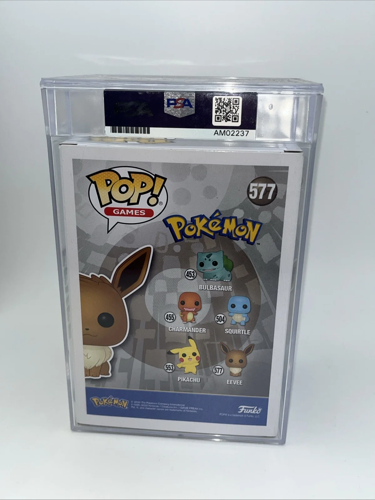 ERICA SCHROEDER signed POKEMON EEVEE Funko pop #577 Wondercon Flocked PSA Case, изображение 4