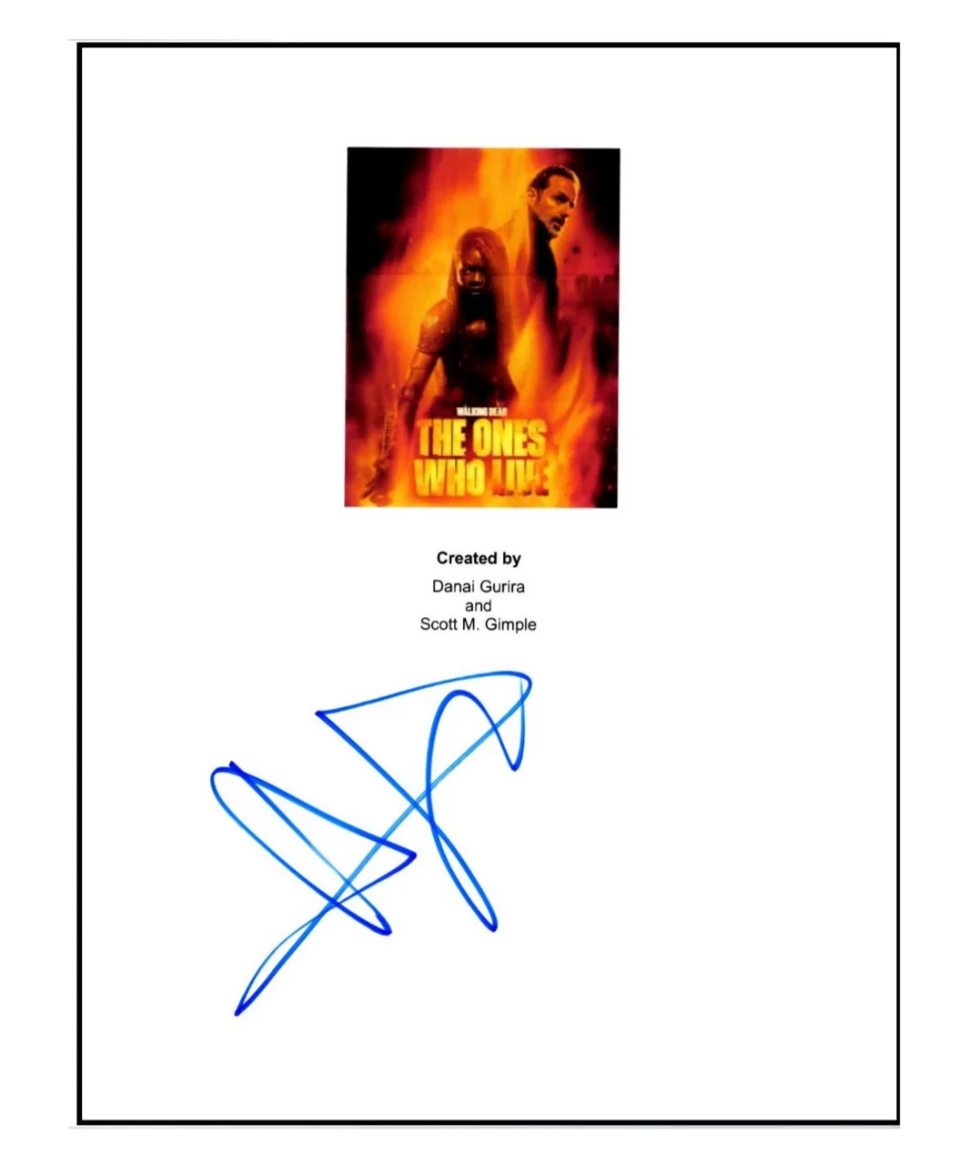 Andrew Lincoln — Andrew Lincoln Signed Autograph The Ones Who Live Script with Exact Photo Proof, image 2