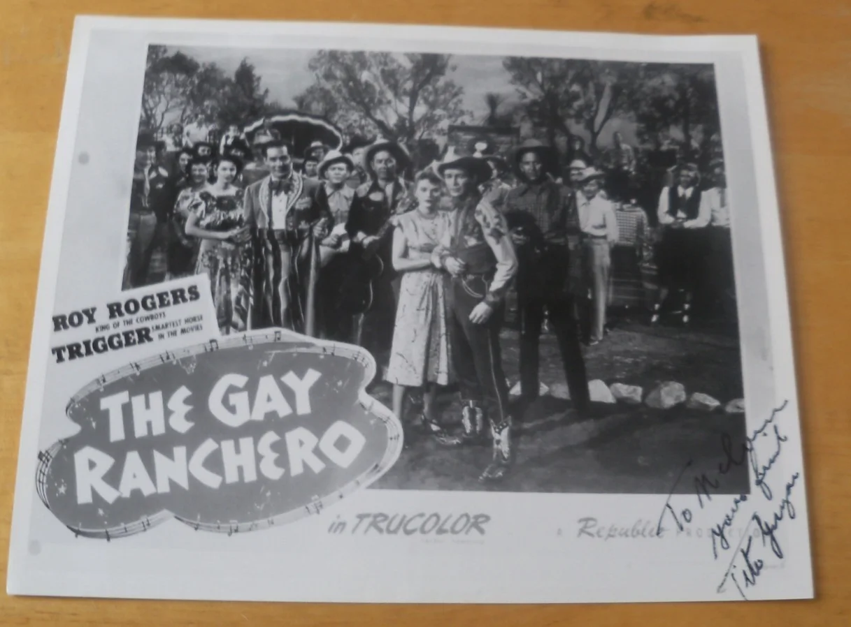 tito guizar — Tito Guizar signed autographed photo Roy Rogers Jan Frazee The Gay Ranchero