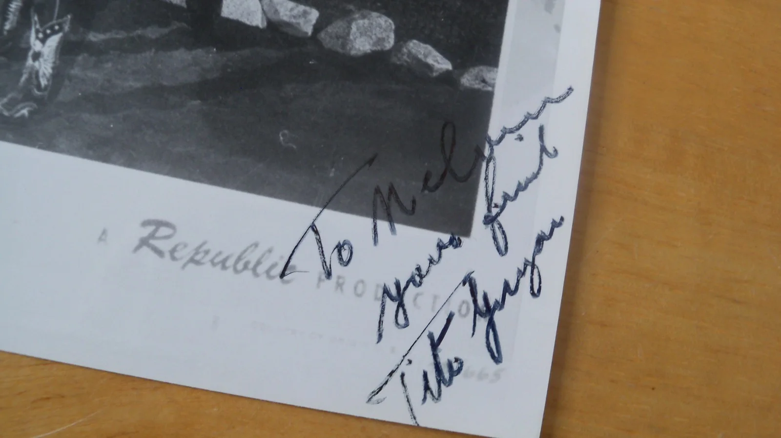 tito guizar — Tito Guizar signed autographed photo Roy Rogers Jan Frazee The Gay Ranchero, изображение 2