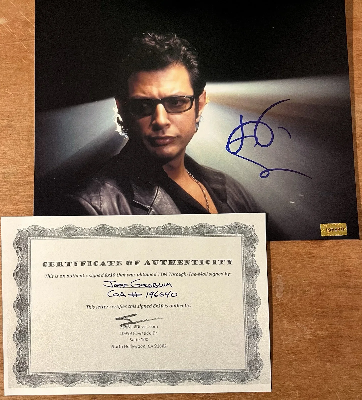 Jeff Goldblum Signed Autographed 8x10 Jurassic Park Ian Malcolm Photo With COA, image 2