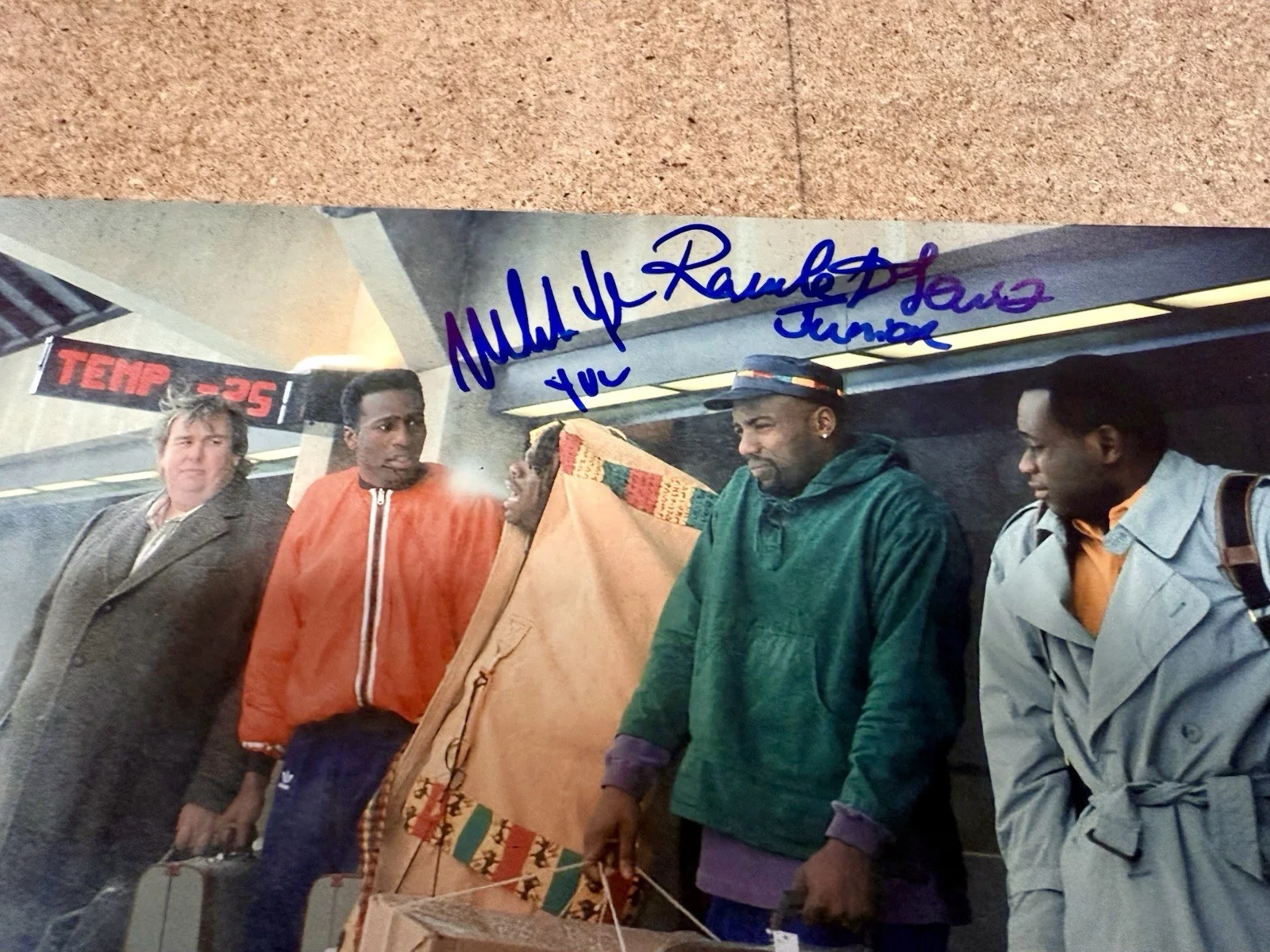 Leon, Doug E. Doug, Malik Yoba, Rawle D. Lewis — Leon, Doug E. Doug, Malik Yoba & Rawle Signed Cool Runnings 11x14 Photo JSA COA, image 3