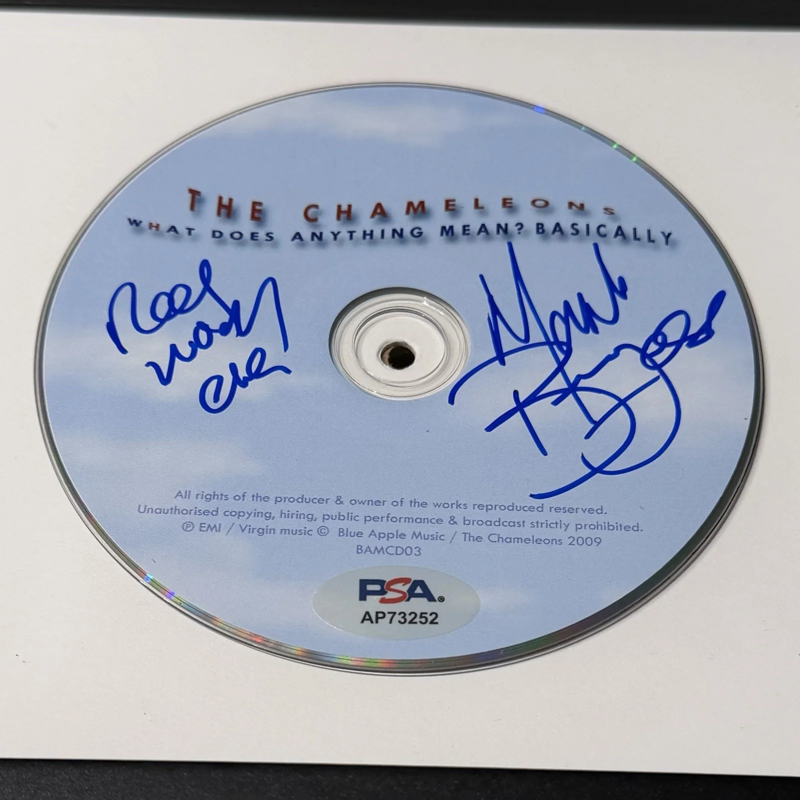 MARK VOX BURGESS SIGNED THE CHAMELEONS WHAT DOES ANYTHING MEAN ALBUM CD PSA COA, изображение 2