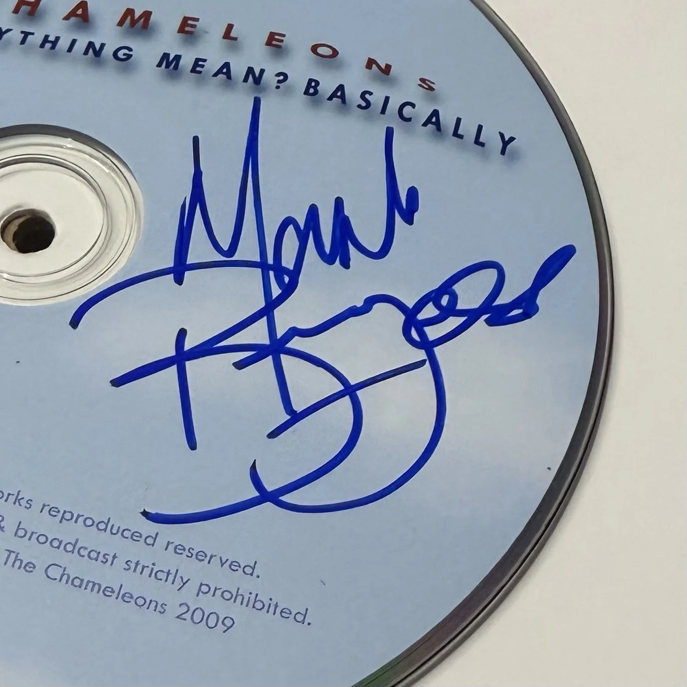 MARK VOX BURGESS SIGNED THE CHAMELEONS WHAT DOES ANYTHING MEAN ALBUM CD PSA COA, изображение 3