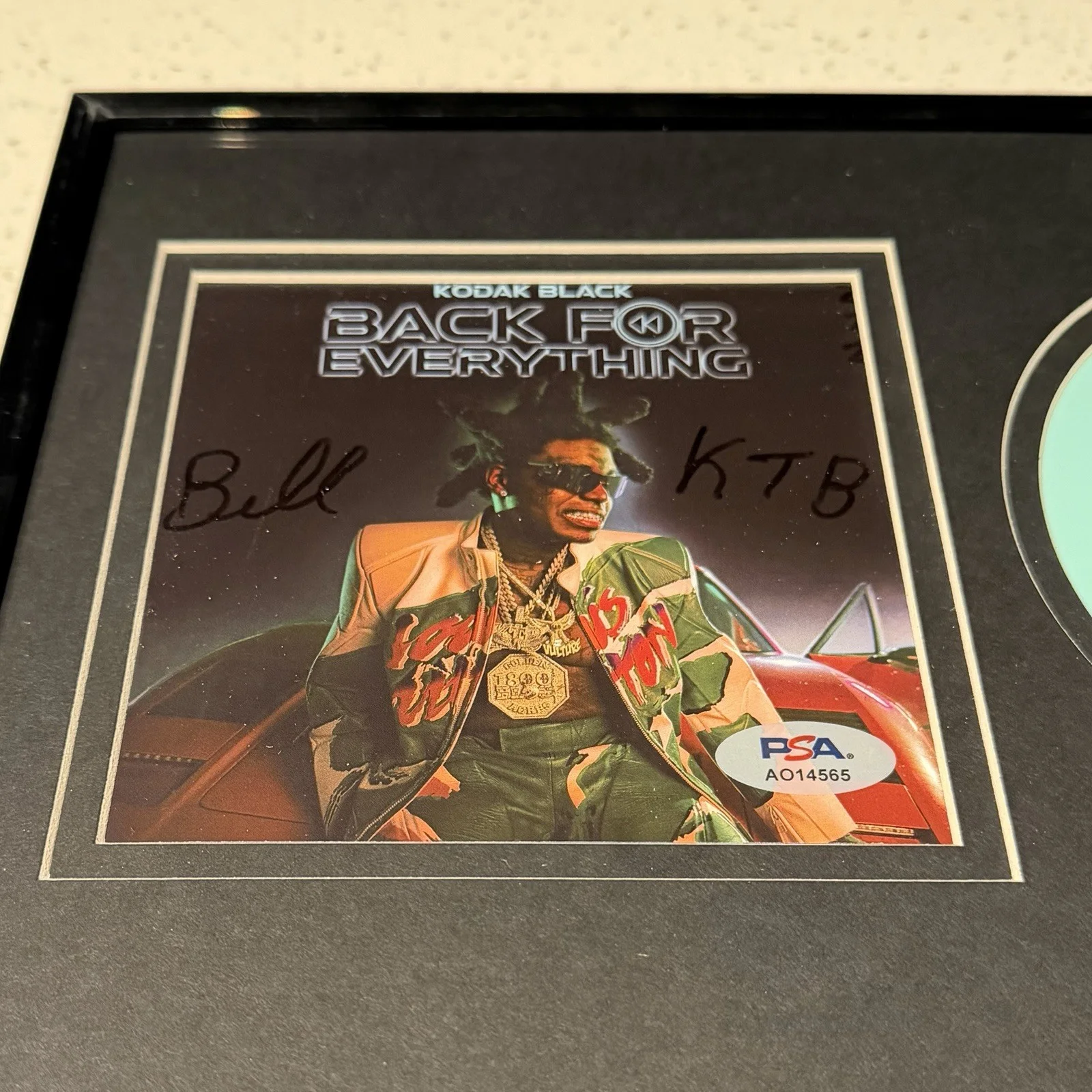 KODAK BLACK RAPPER SIGNED BACK FOR EVERYTHING CD ALBUM AUTOGRAPH FRAMED PSA COA, image 2