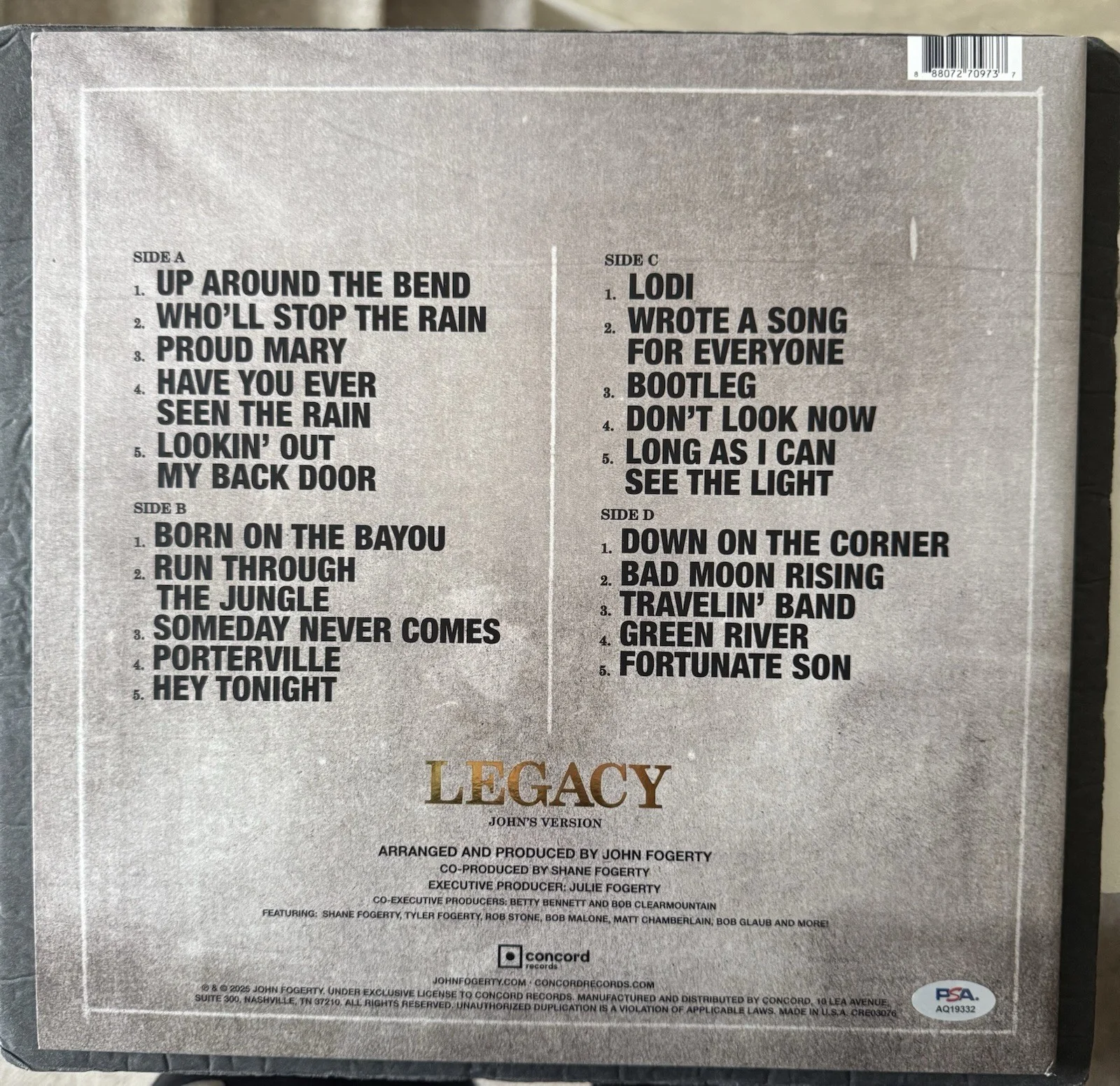 John Fogerty - Legacy: The Creedence Clearwater Signed LIBERTY EDITION RARE PSA, изображение 2