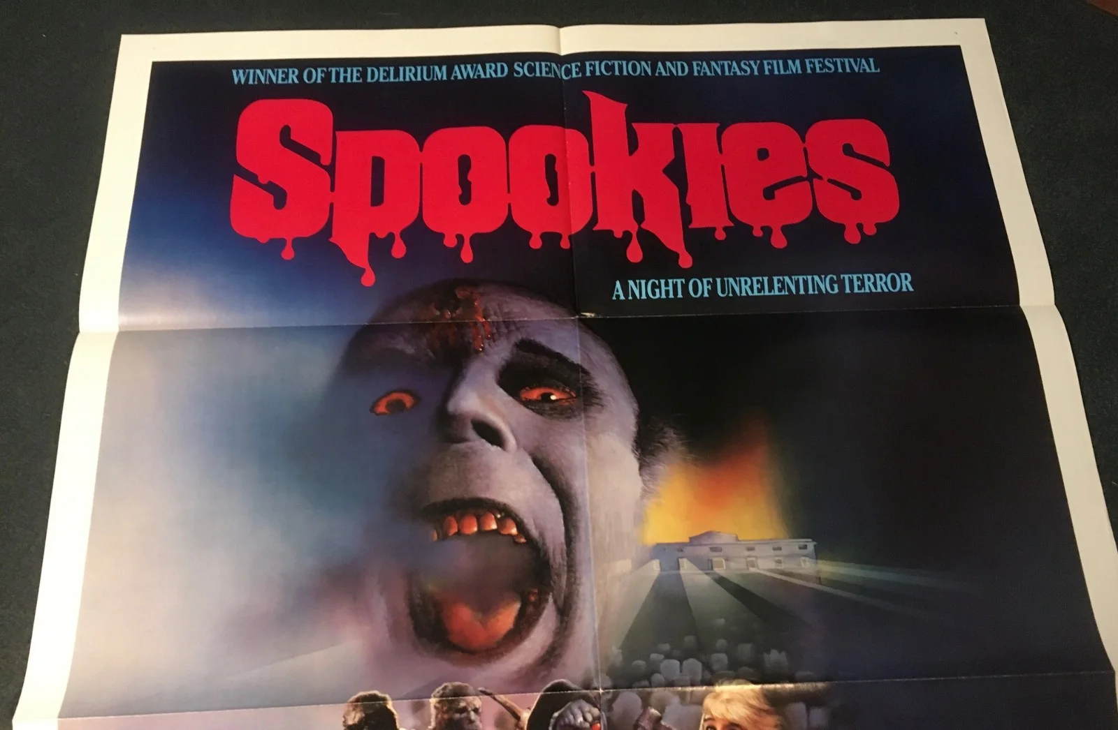 SPOOKIES 1985 ORIG. CORBEN HORROR ART poster! Director BRENDAN FAULKNER SIGNED!, изображение 3