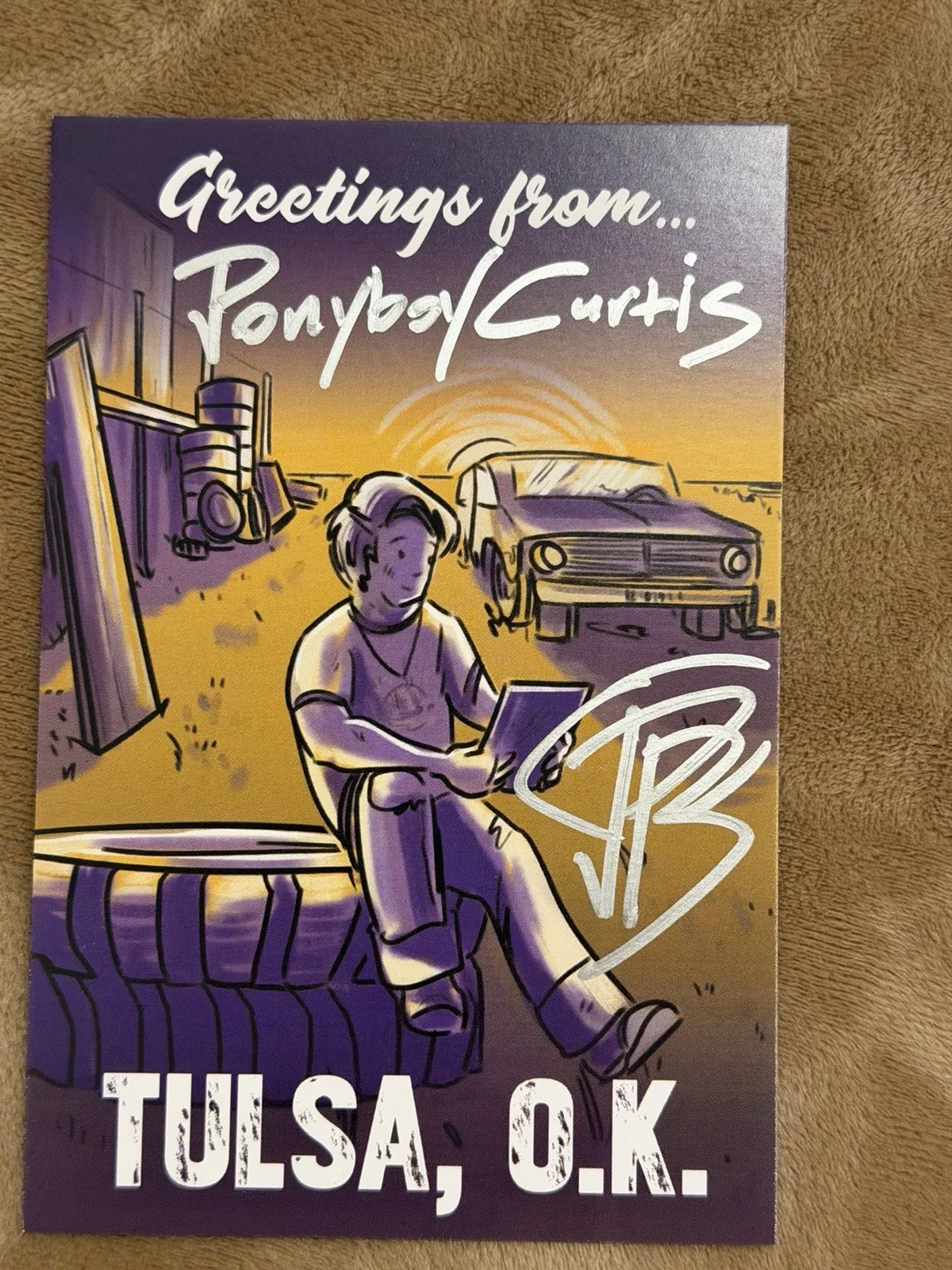 Brody Grant Signed Outsiders Postcard Autograph Authentic Ponyboy Curtis, image 2