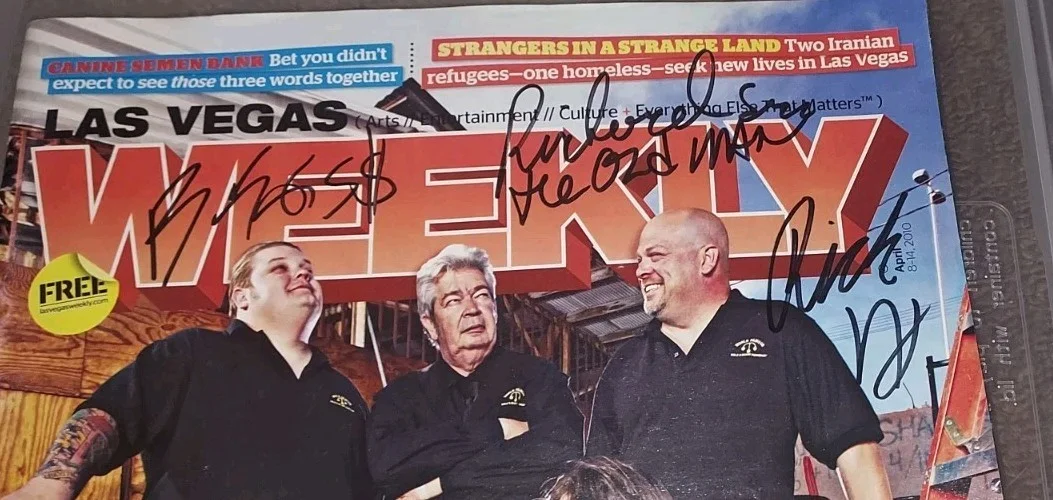 Las Vegas Weekly Magazine April 2010 Pawn Stars Magazine Signed By Entire Cast, изображение 2