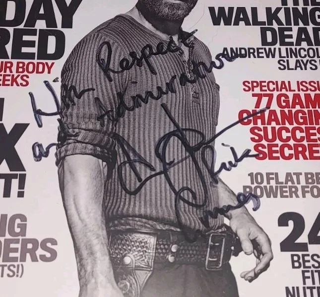 Andrew Lincoln Signed Men’s Fitness 'The Walking Dead' October 2014 Magazine, изображение 2
