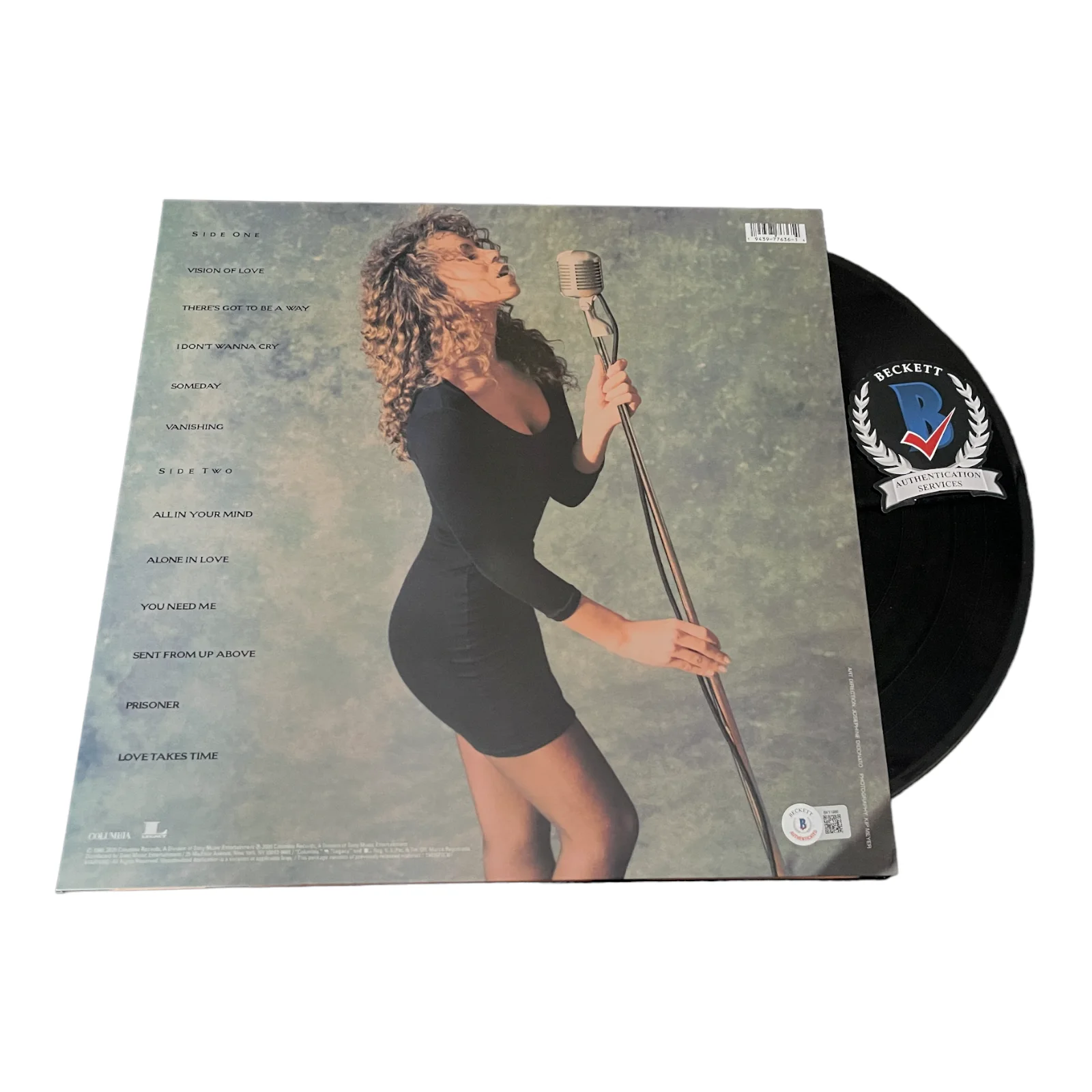 MARIAH CAREY SIGNED AUTOGRAPH MARIAH CAREY ALBUM LP VINYL BAS BECKETT, изображение 2