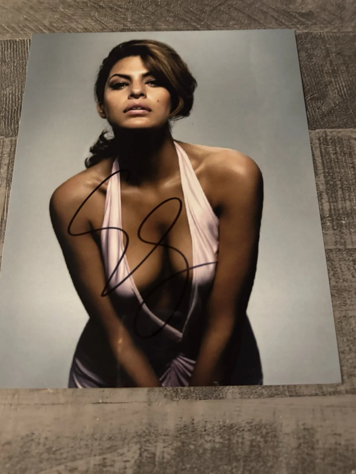 Eva Mendes signed 8x10 Photo autographed Picture with COA set of 2 photos, изображение 2