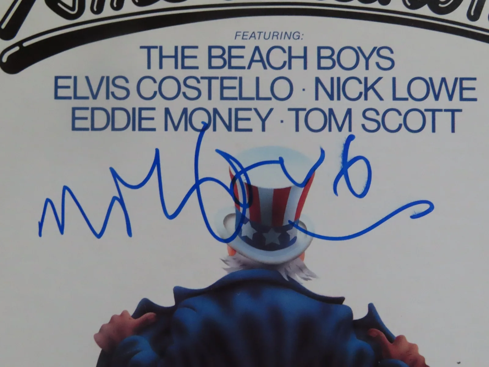 NICK LOWE signed AMERICATHON 1979 Movie Soundtrack Record COA "Without Love", image 2