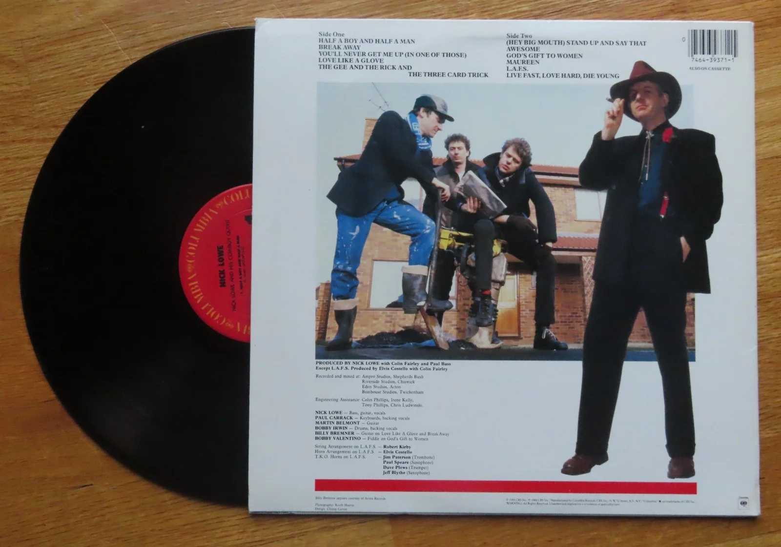 NICK LOWE signed HIS COWBOY OUTFIT 1984 Record COA "Half a Boy and Half a Man", image 3