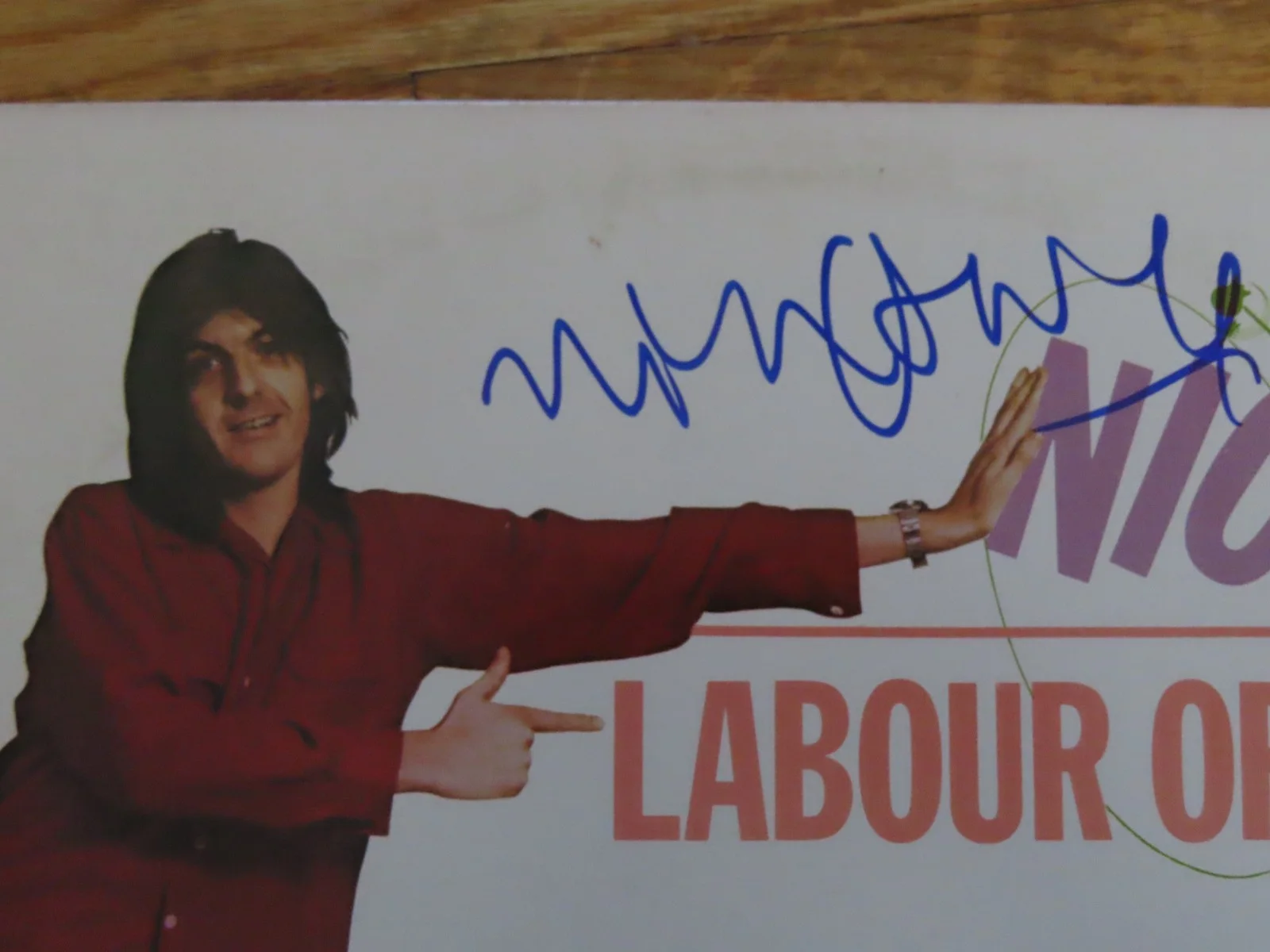 NICK LOWE signed LABOUR OF LUST 1983 Record COA "Cruel to Be Kind" ROCKPILE, image 2