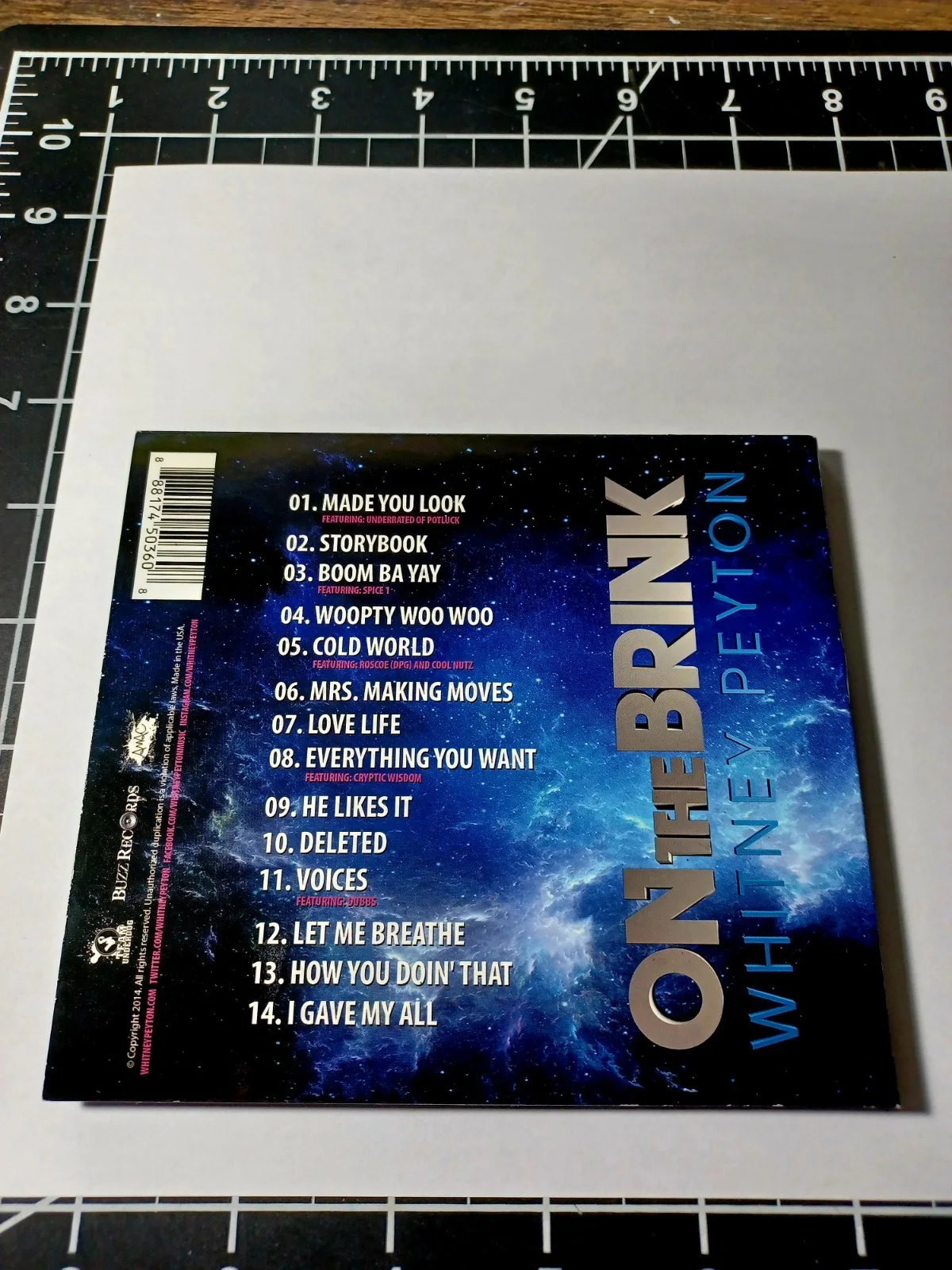 WHITNEY PEYTON ON THE BRINK Album Signed CD ALPHA HOWSE Buzz Records, image 4