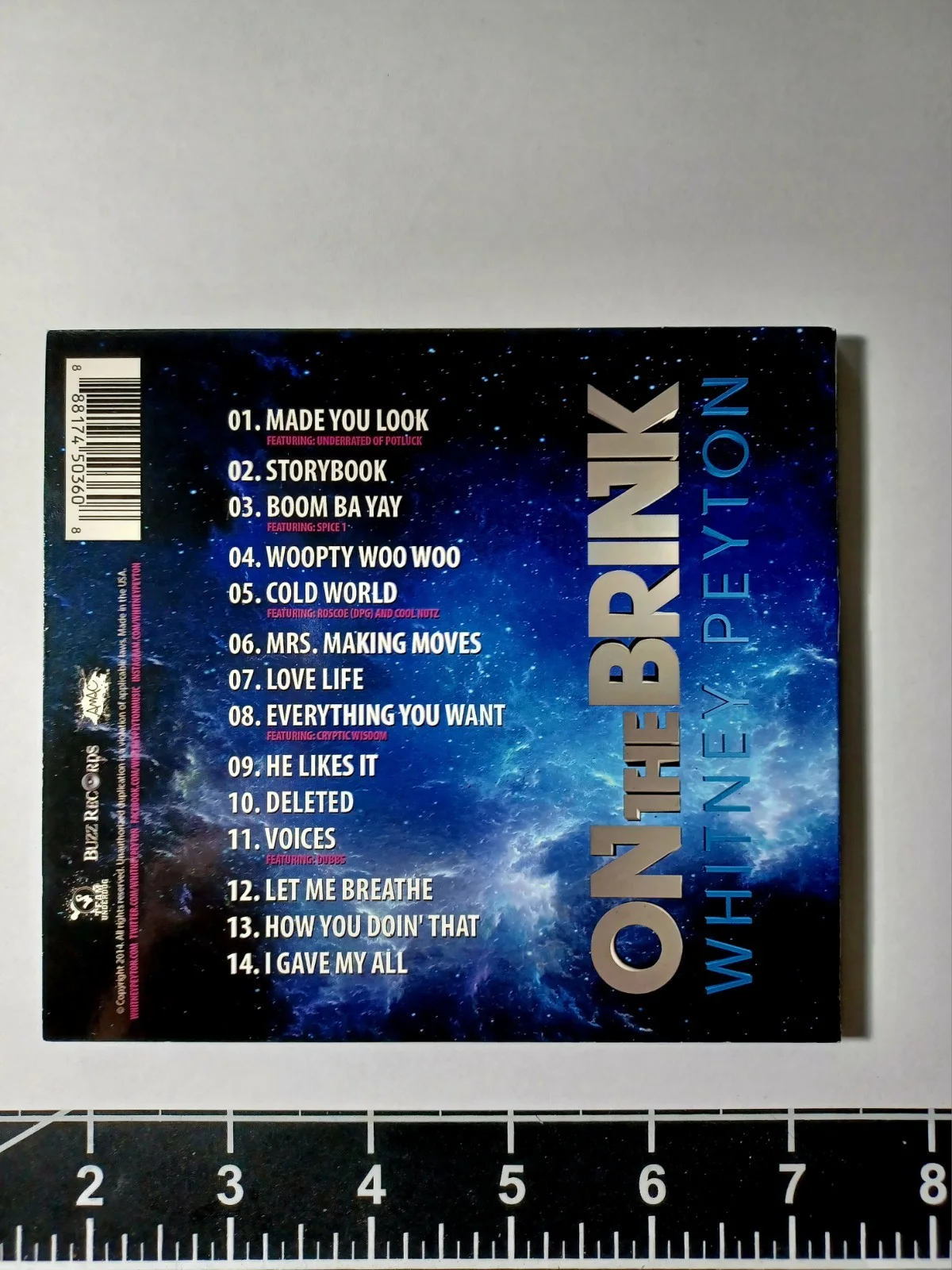 WHITNEY PEYTON ON THE BRINK Album Signed CD ALPHA HOWSE Buzz Records, image 5