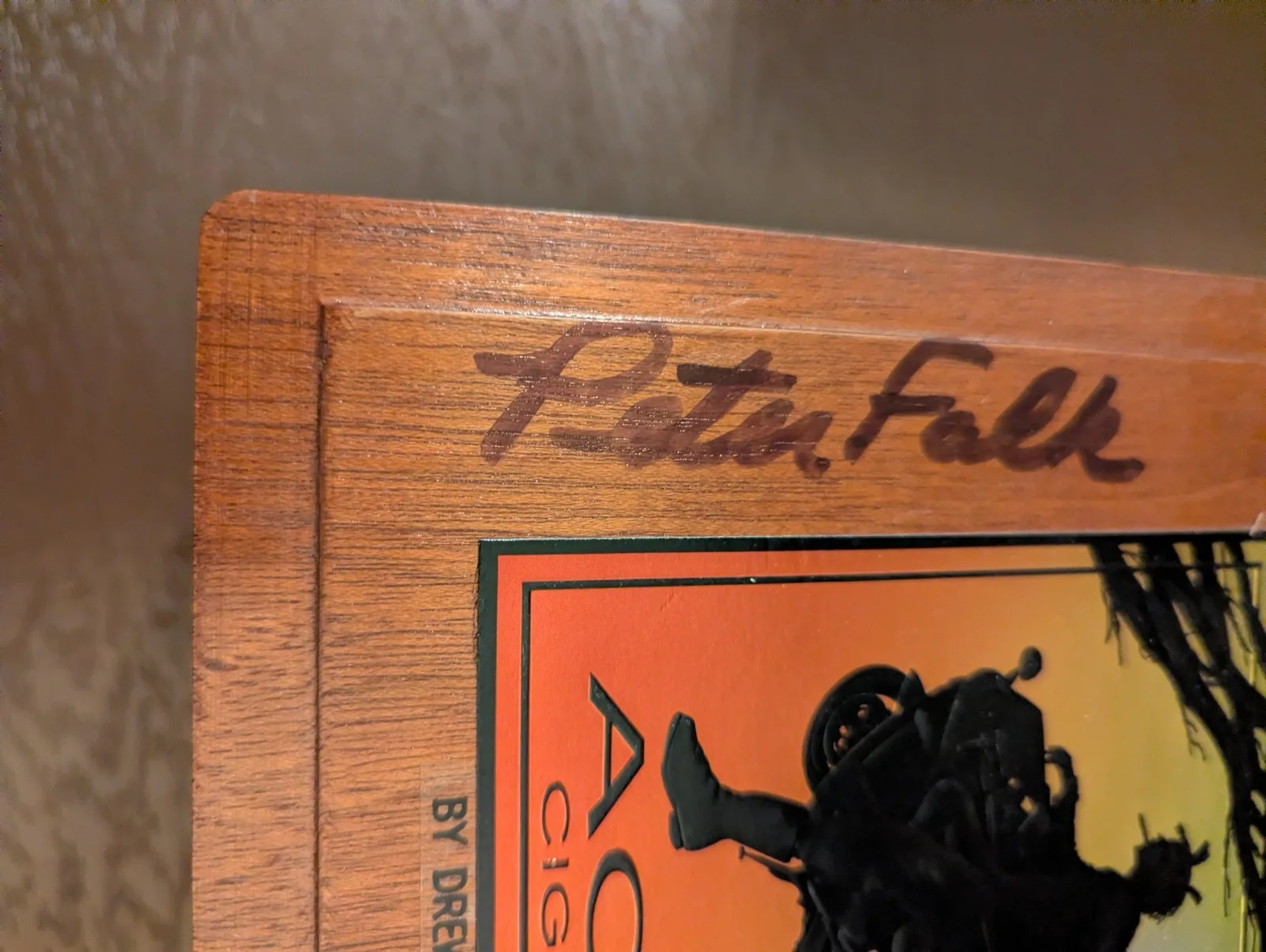 Peter Falk Columbo Signed High End Wood Cigar Box Gorgeous, image 5