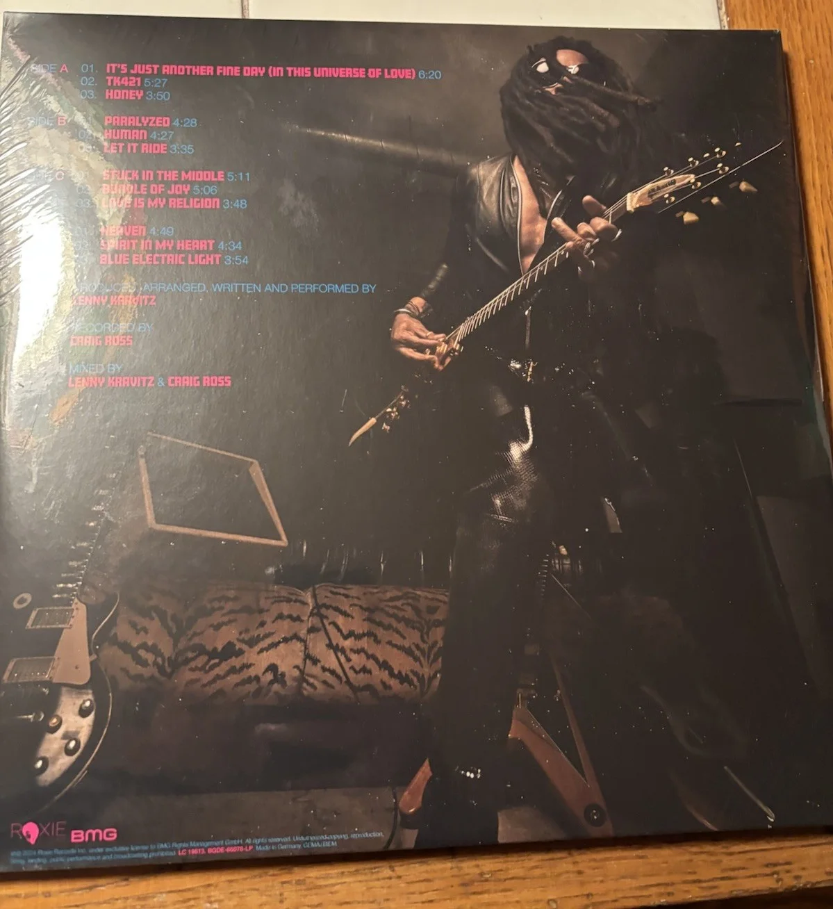 Lenny Kravitz SIGNED Blue Electric Light AUTOGRAPHED 2-LP 180G Black Vinyl, изображение 4