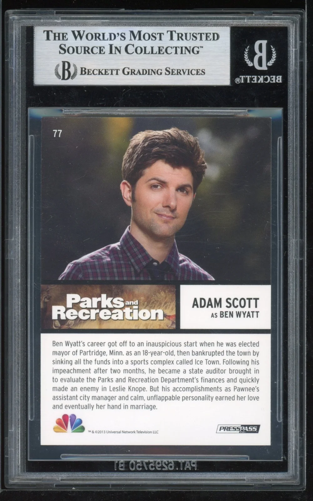 Adam Scott — Adam Scott Signed Parks And Recreation Auto BGS Authentic Severance, image 2