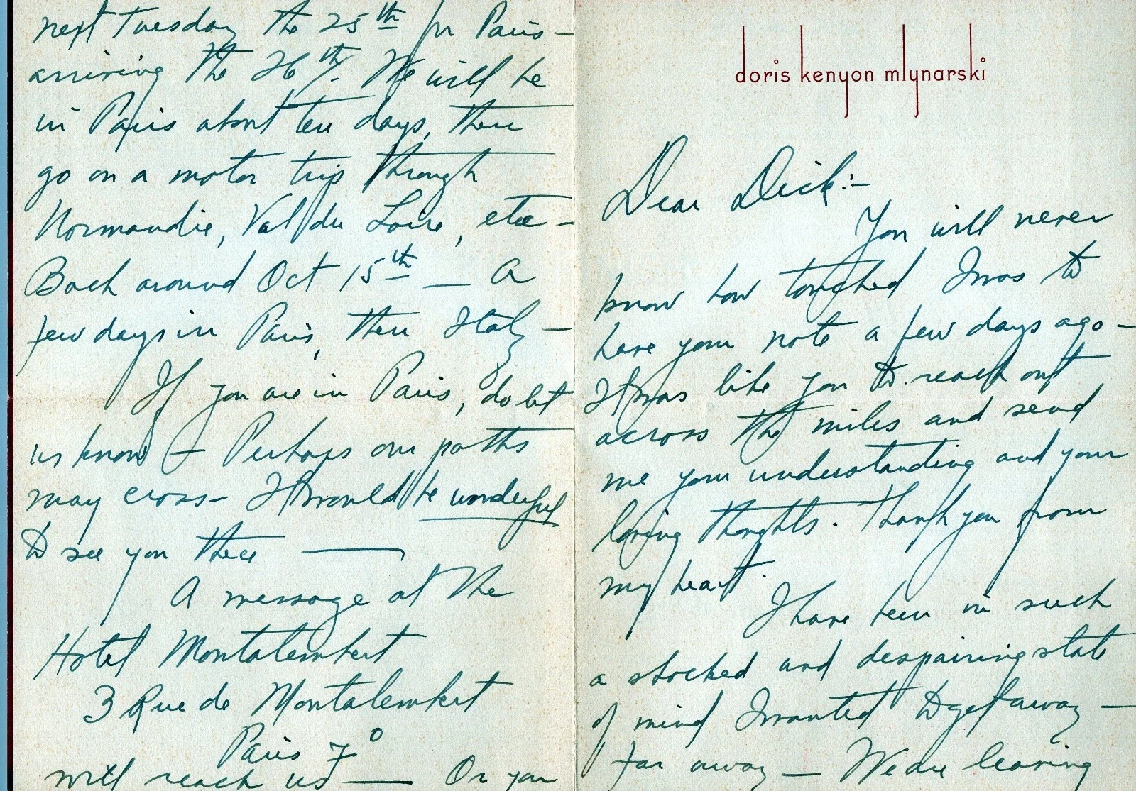DORIS KENYON — DORIS KENYON Silent Movie Actress Handwritten Letter 1970's - AUTOGRAPH SIGNED, image 2