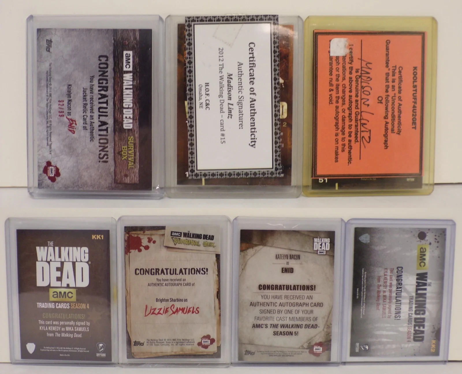 Ladies of The Walking Dead AUTOGRAPHED Card Collection - Lot of 7 010626WT2, изображение 2