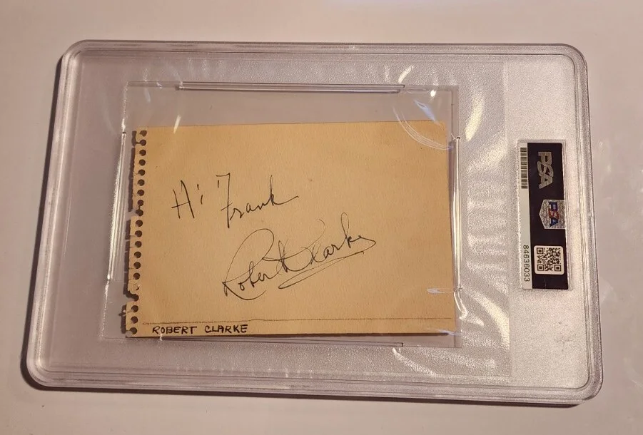 William Bishop Robert Clarke PSA DNA Autograph Signed Auto Actor 1918-1959, image 4