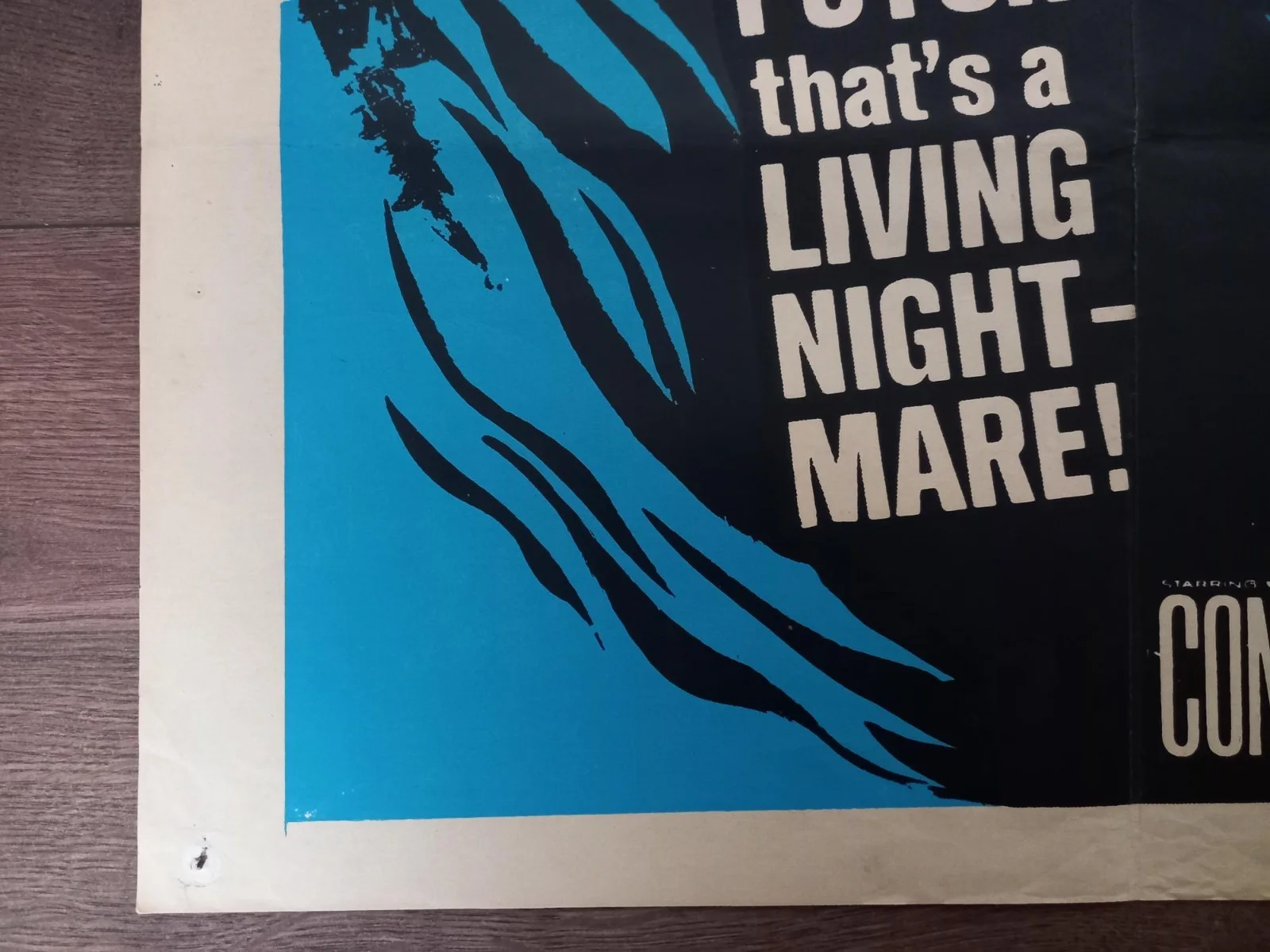 TRAUMA 1962 BRITISH QUAD POSTER LYNN BARI JOHN CONTE WILLIAM BISSELL, изображение 2